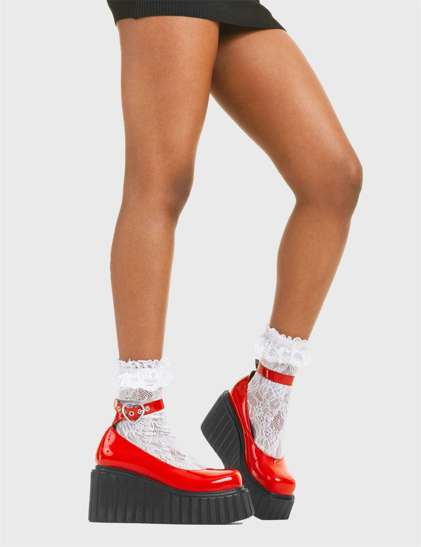 Lamoda Cant Stop Redpat Chunky Platform Creeper Shoes Bold Streetwear - Uk7