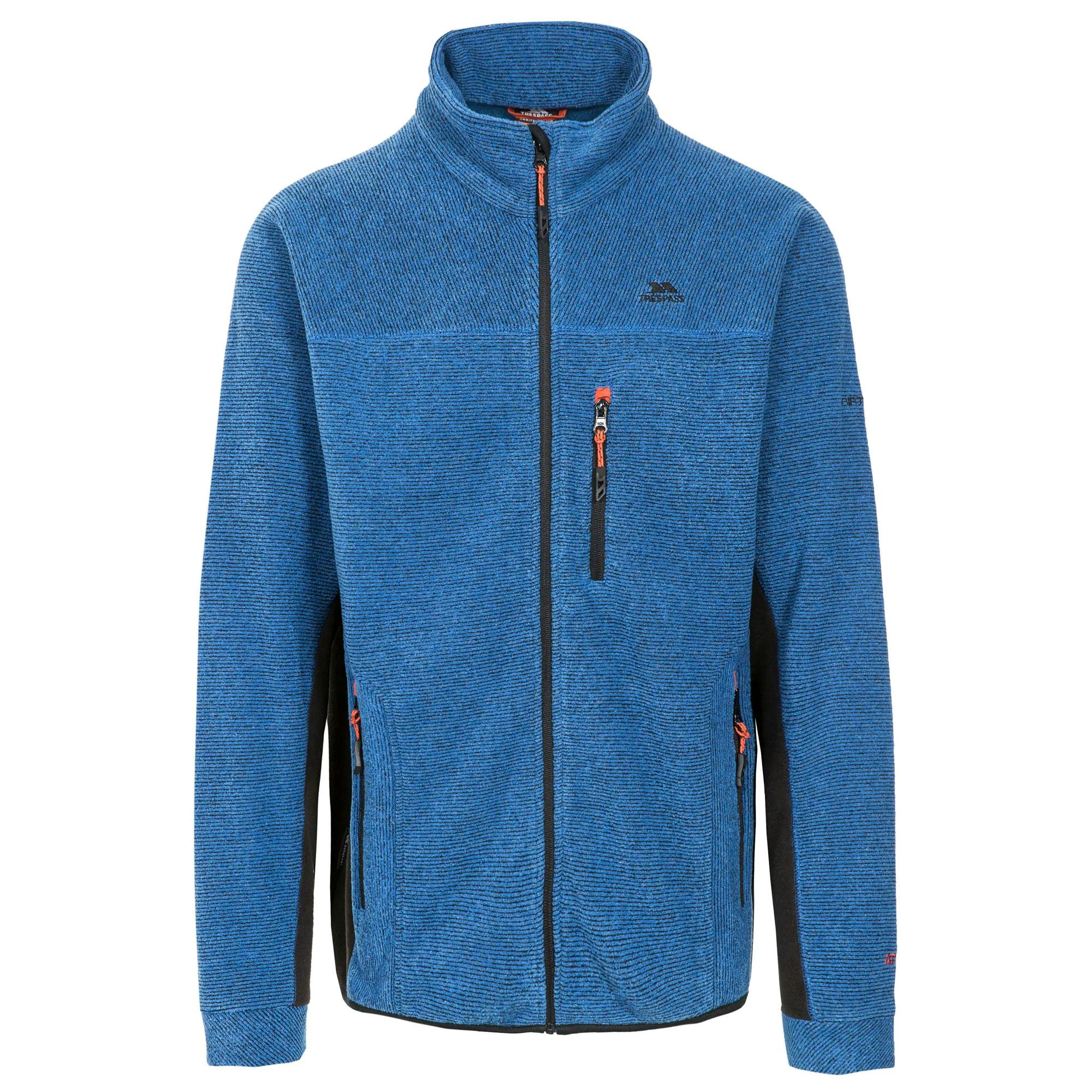 Trespass Men's Blue Jynx Full Zip Fleece Jacket - S - 84% Polyester/16% Viscose