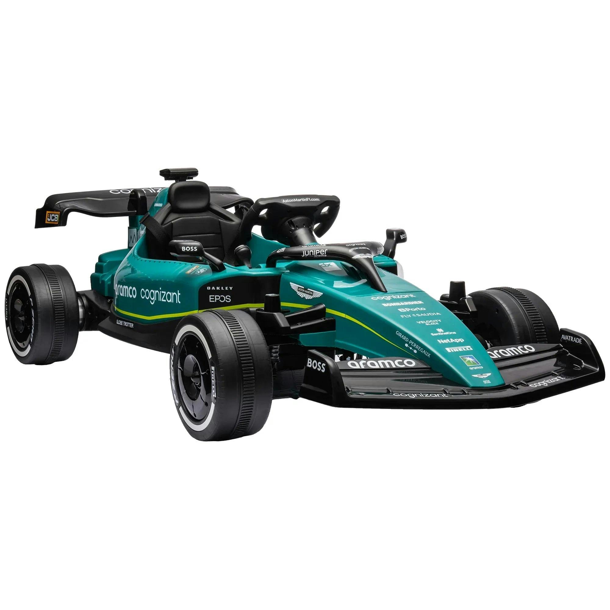AIYAPLAY 12V Electric Go Kart W/ Shock-Absorbing Wheels - Remote - Bluetooth | TJ Hughes Blue - Image 5