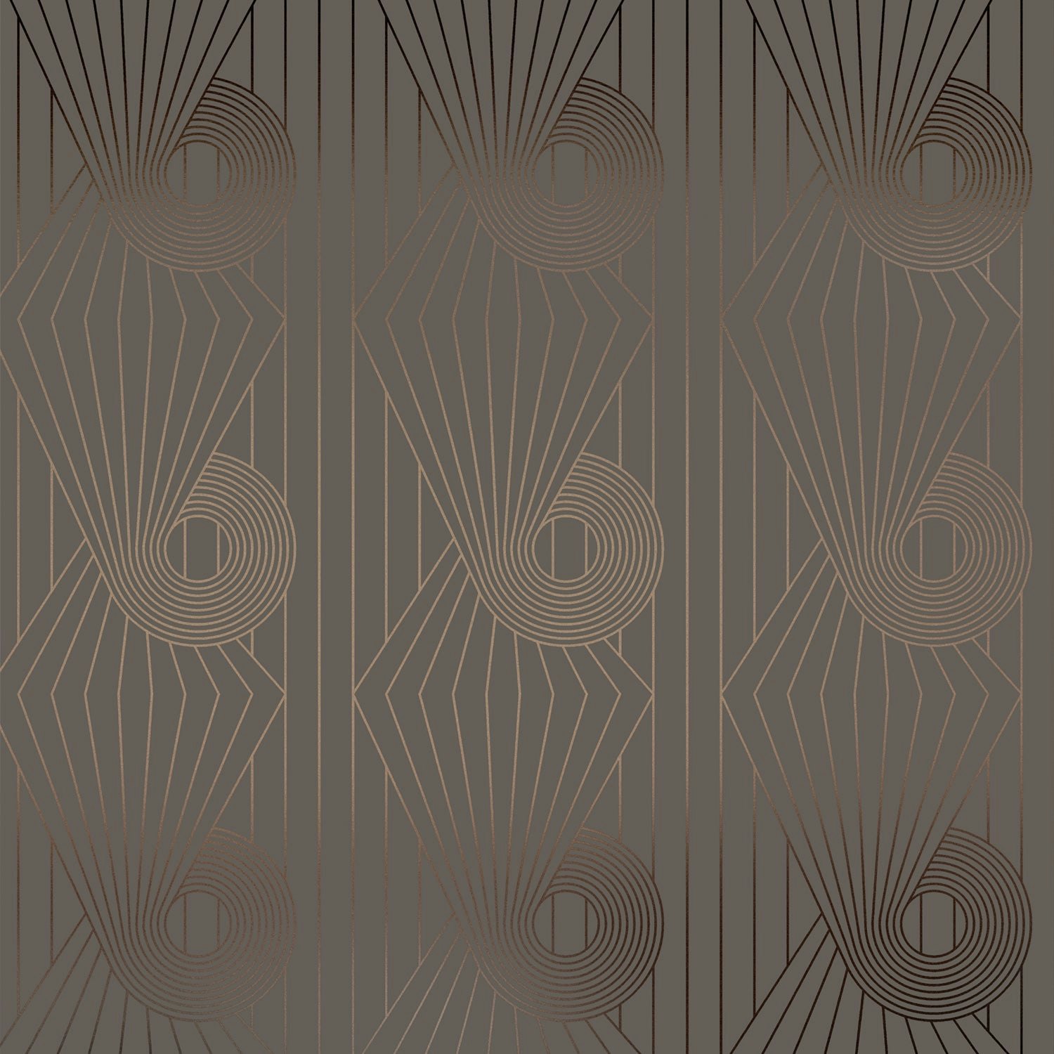 Rackhams Bronze/Brown Mini-Spiral And Cocoa Wallpaper - 10M Roll