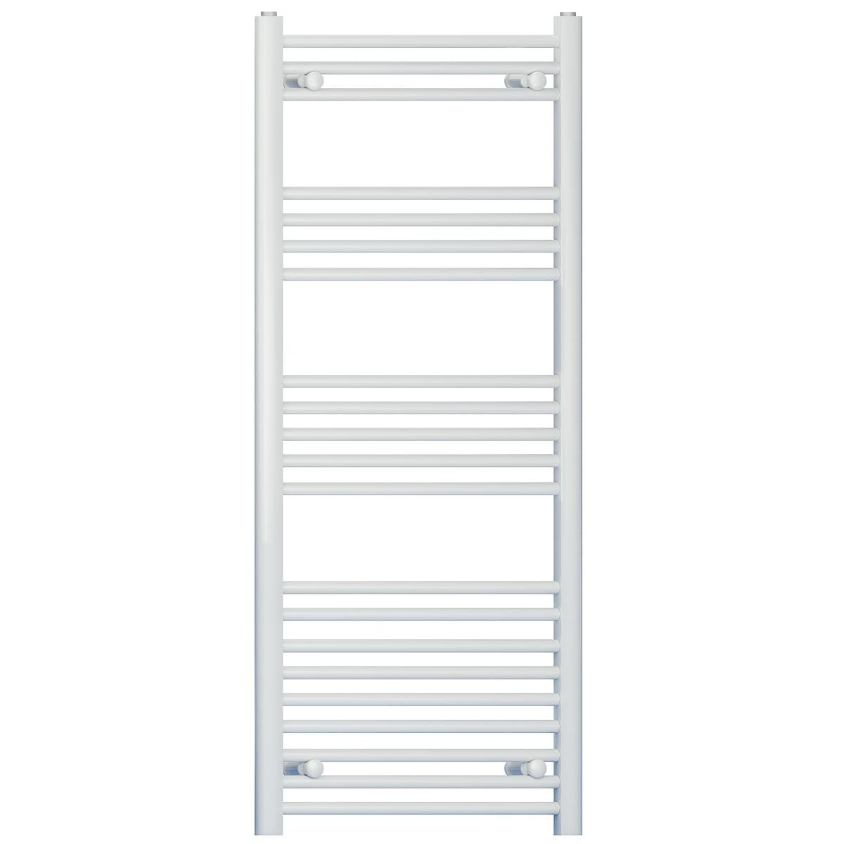 Myhomeware White 500Mm X 1200Mm Straight Heated Bathroom Towel Rail Radiator For Central Heating Uk 19Mm Tube