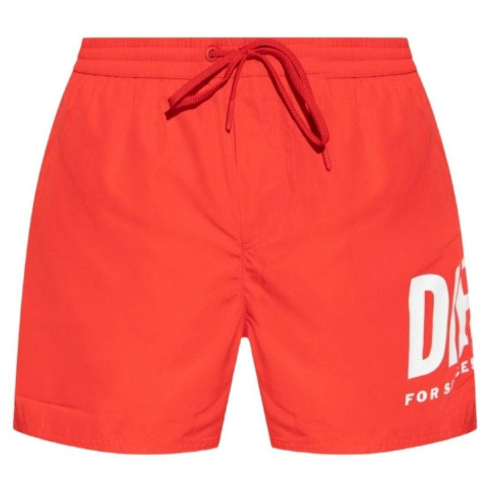 Diesel Men's Red Bmbx-Nico Swim Shorts - Xl - 100% Polyester