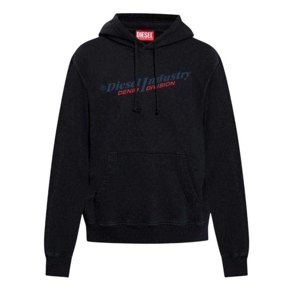 Diesel Men's Black Industry Denim Division Hoodie - S - 100% Cotton