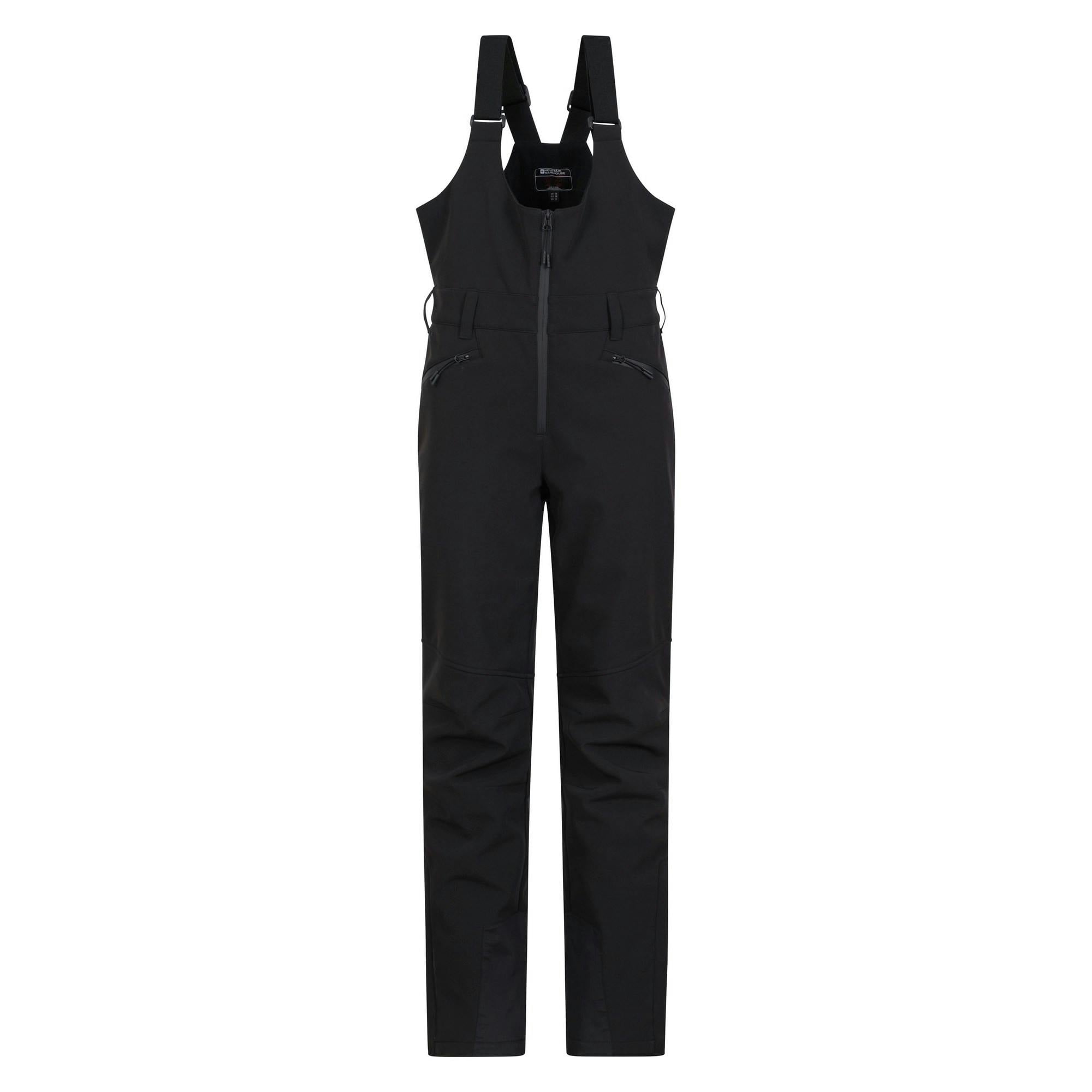 Mountain Warehouse Women's Black / Recco Bibbed Ski Trousers - 22 Uk - 95% Polyester/5% Elastane