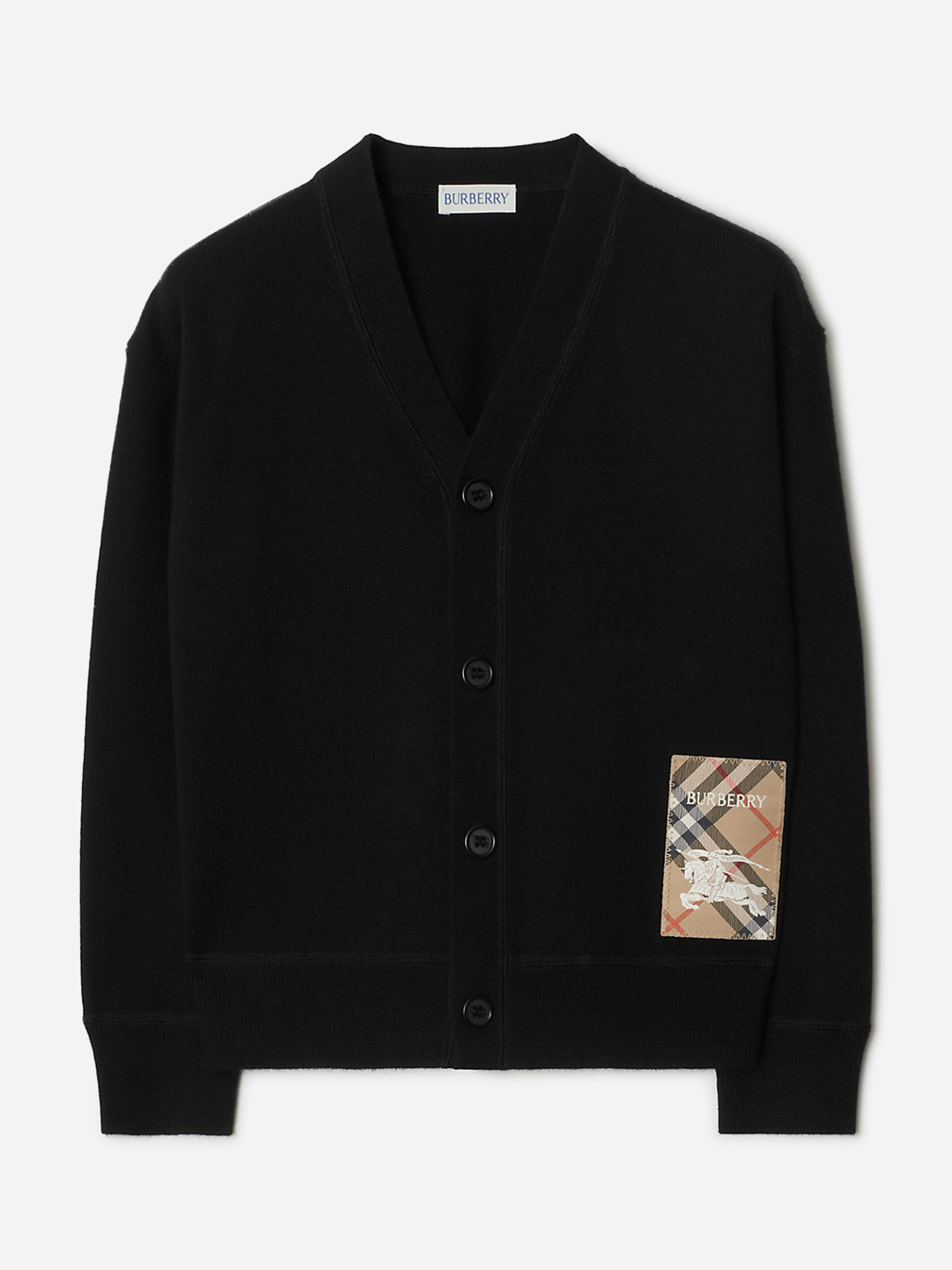 Burberry Kids Boys Black Burberry Romie Ekd Cardigan In - 6 Yrs