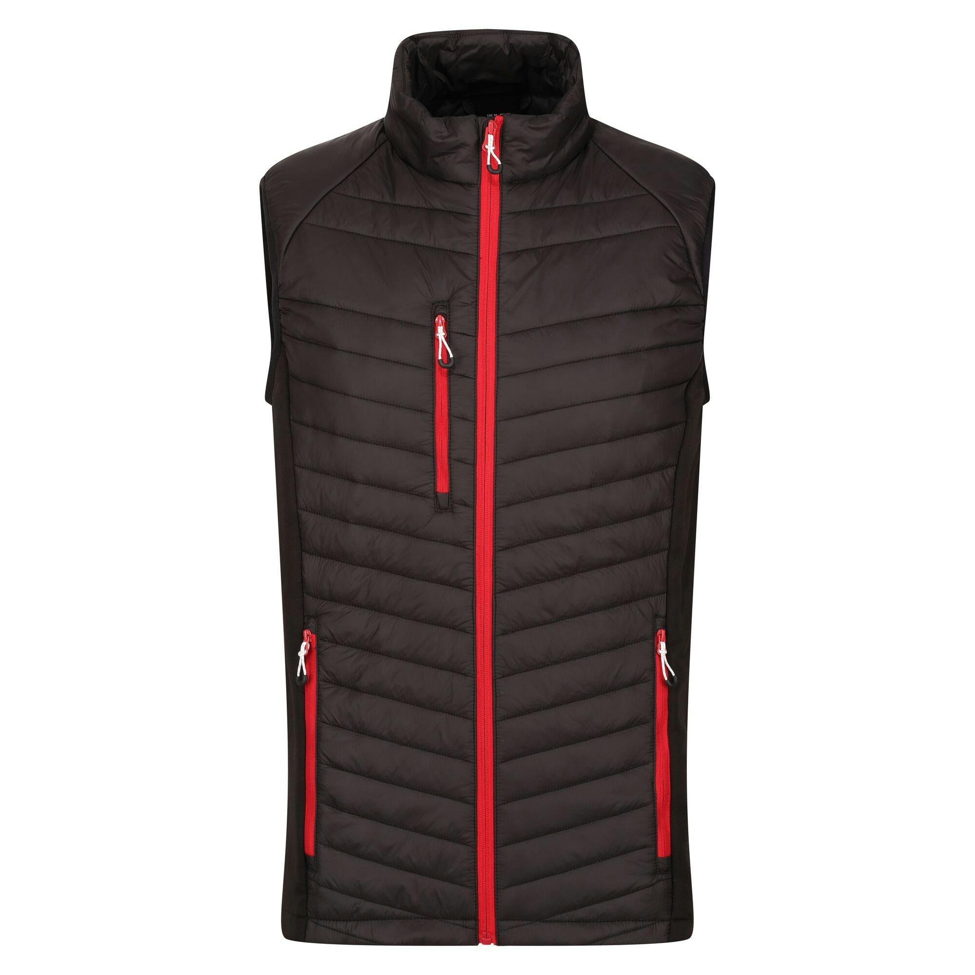 Regatta Men's Black/Red Professional Quilted Hybrid Gilet - /Classic - L - /Classic - 50% Polyamide/50% Polyester