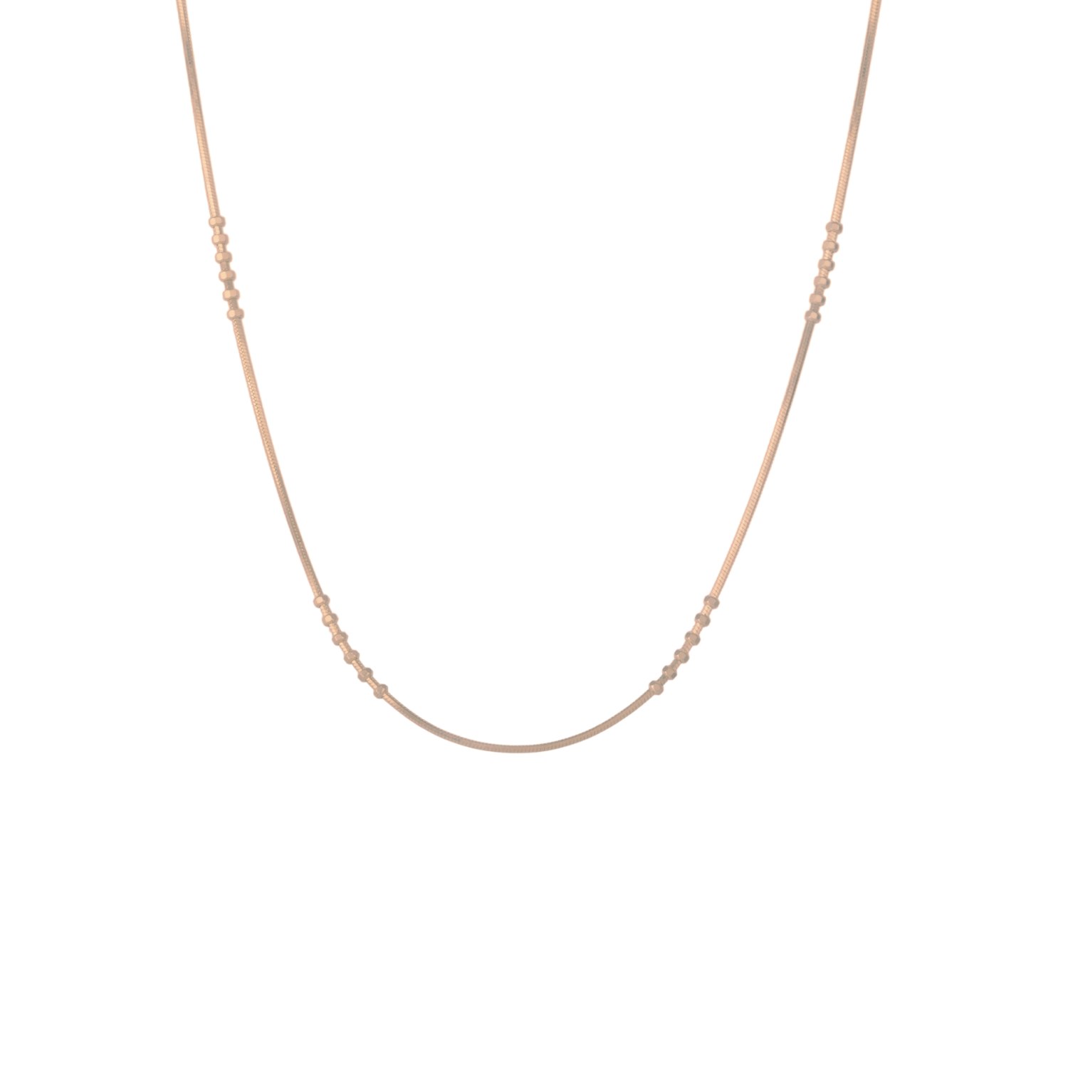 Spero London Silver/Gold Six Beads Sterling Necklace Chain - Rose - Rose