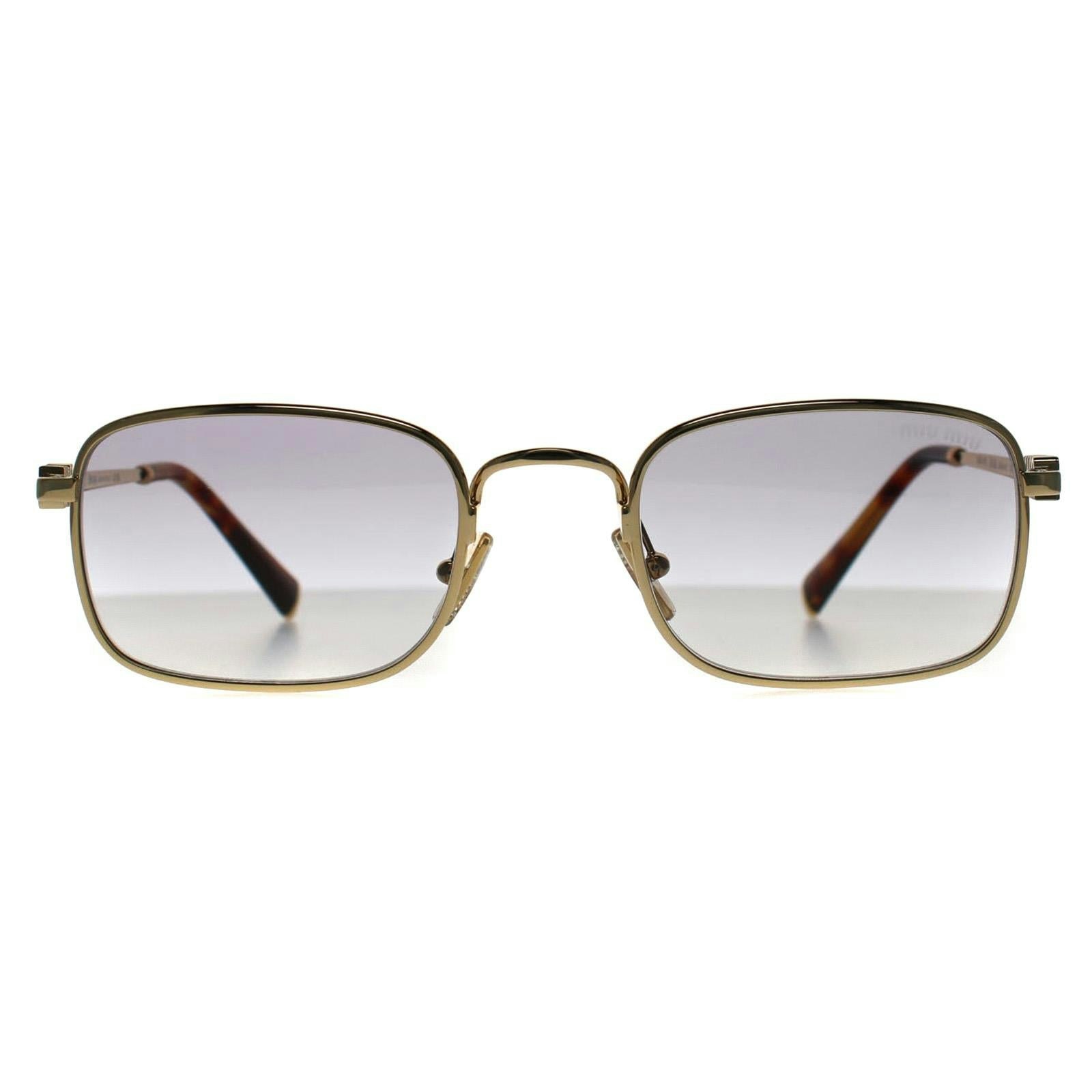 Miu Miu Sunglasses MU53AS 5AK04O Gold Dark Grey to Clear Gradient - Image 5