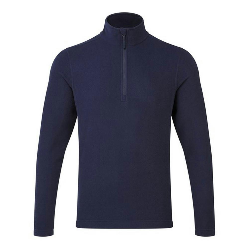 Premier Unisex Adult Recyclight Quarter Zip Fleece Top - Navy - 5XL - Navy - 100% Recycled Polyester