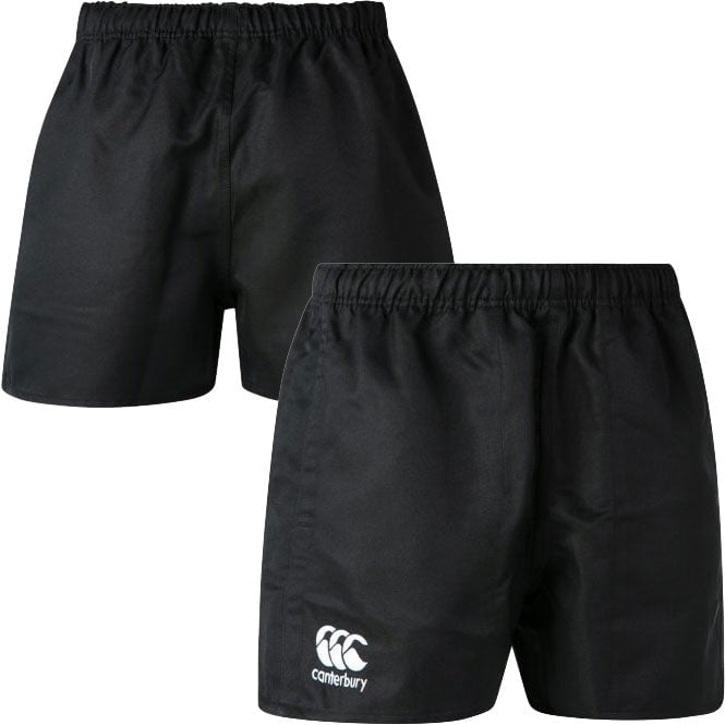 Canterbury Men's Black Professional Polyester Game-Day Rugby Shorts {C-Qa008694} - Large