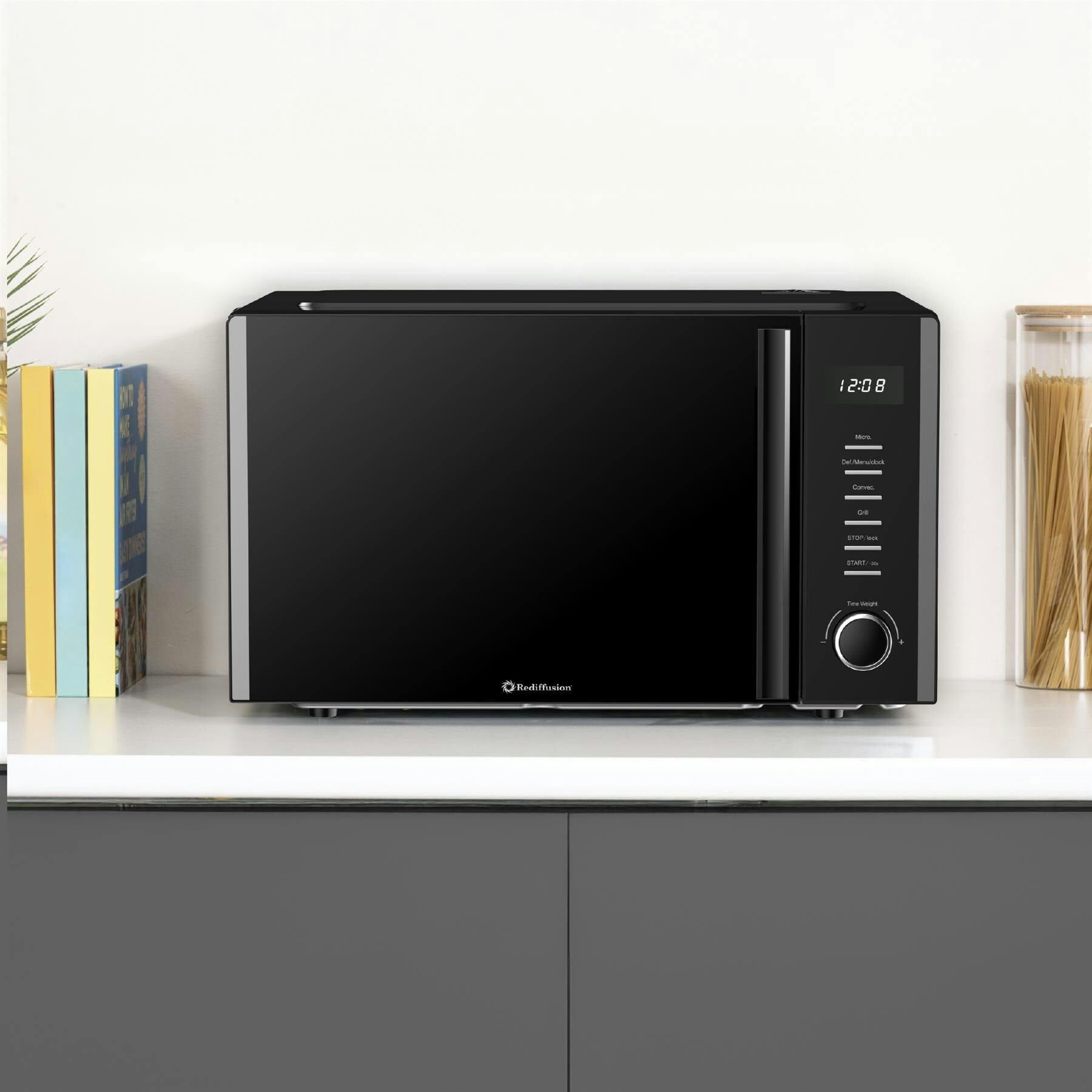 Rediffusion Black 30L Digital Combination Microwave With Grill & Convection –