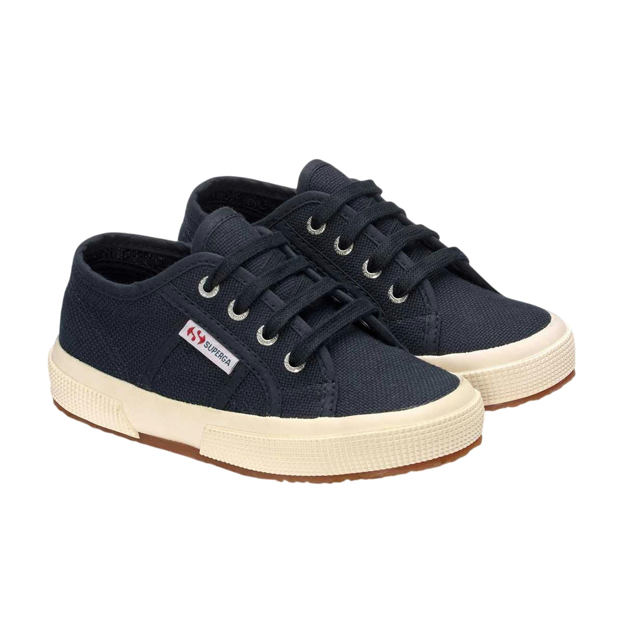 Superga Childrens/Kids 2750 Jcot Leather Trainers - Navy - 12.5 Uk Child - Navy - 100% Mixed