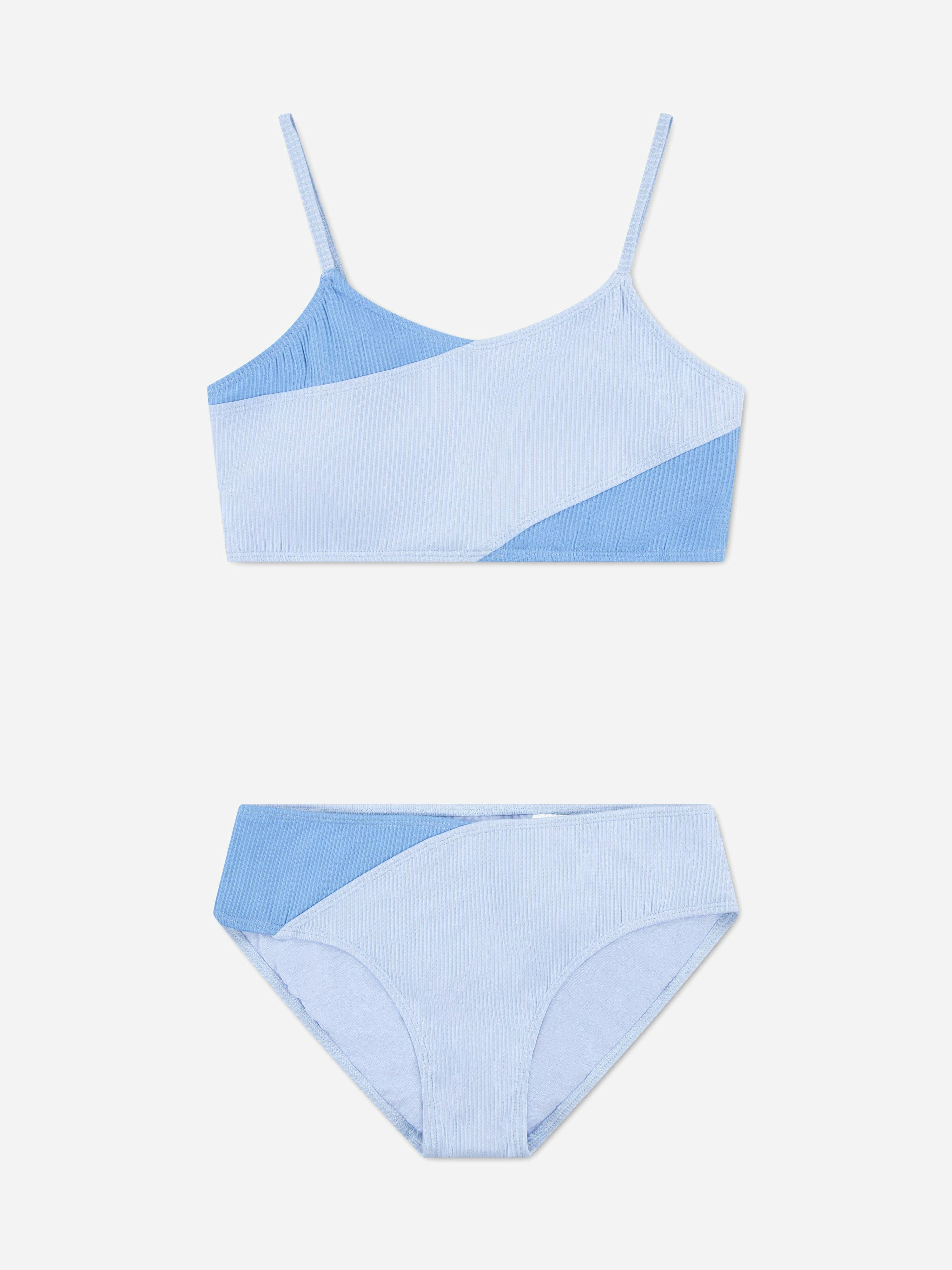 Abercrombie & Fitch Girls Blue Cross Wrap Bikini In - 7 - 8 Yrs