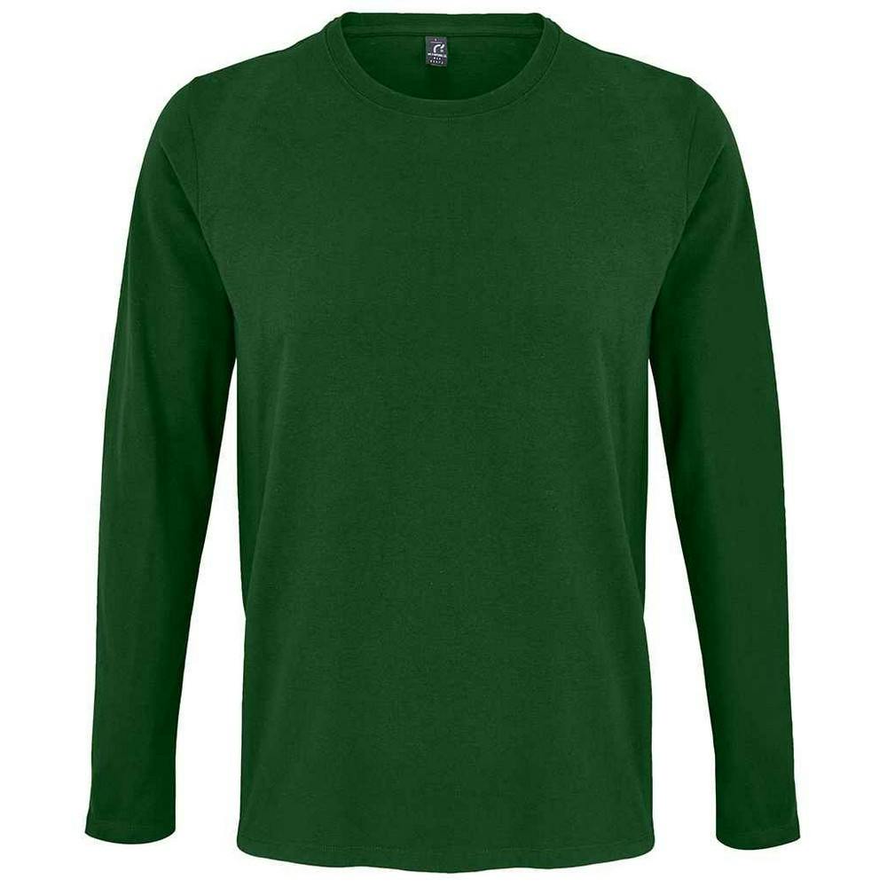 Sol's Men's Bottle Green Imperial Long Sleeve T-Shirt In | Size: Large - Image 2
