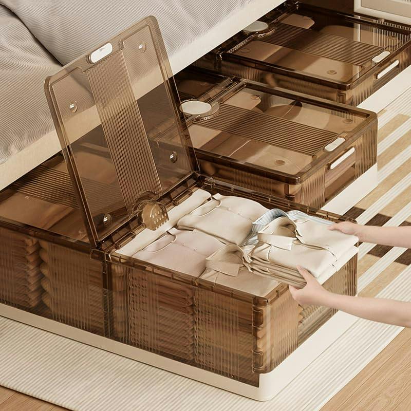 Hygrad Built To Survive Unisex Brown Under Bed Storage Boxes Organiser Box Wheels Slide Out Stackable In Size 1 - Image 2