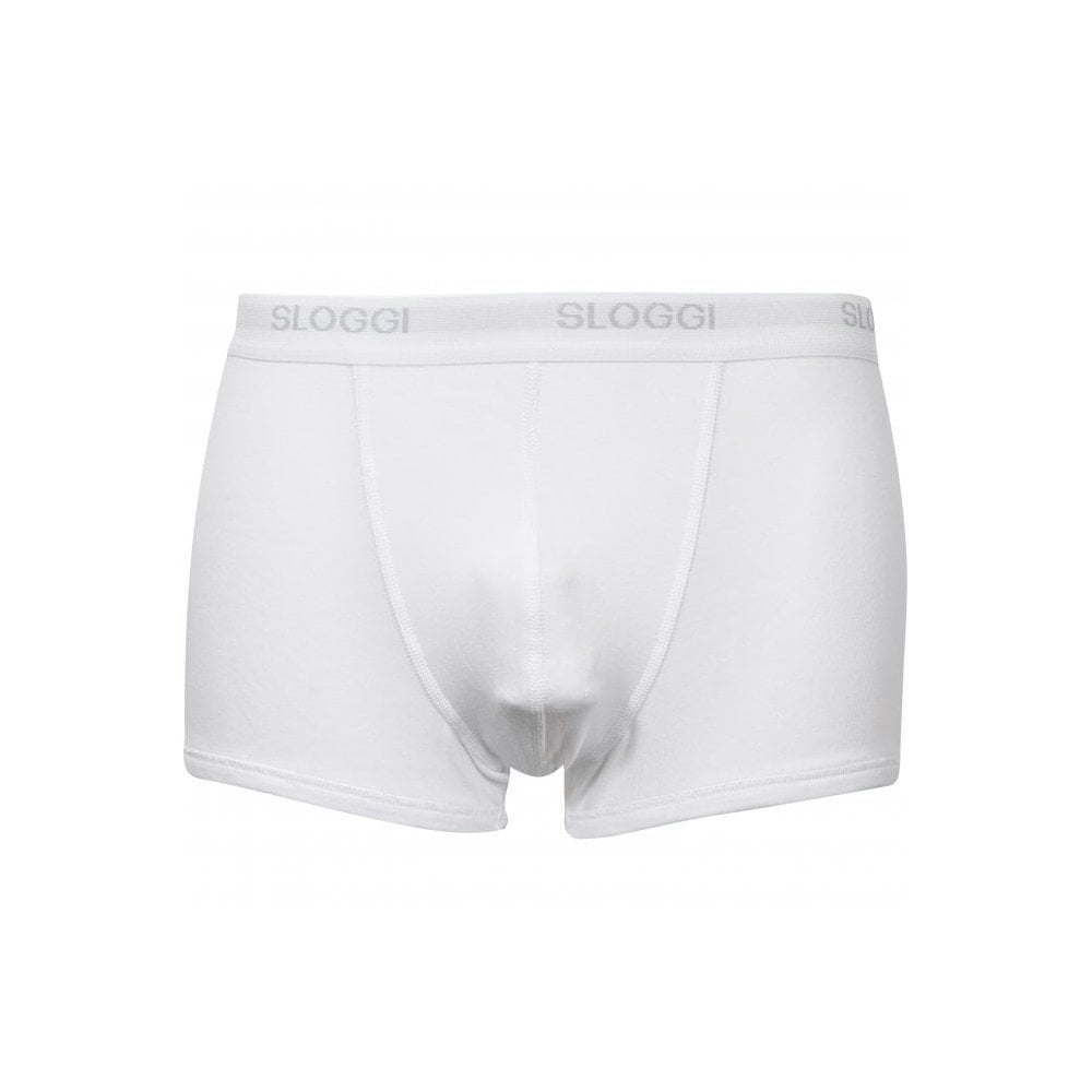 Sloggi Men's White Basic Short Boxer Trunk, - S