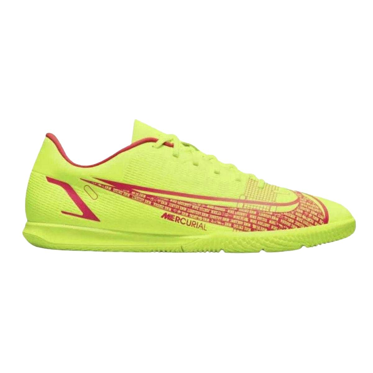 Nike Men's Mercurial Vapour 14 Club Indoor Football Shoes - Volt/Bright Crimson - 12 Uk - Volt/Bright Crimson