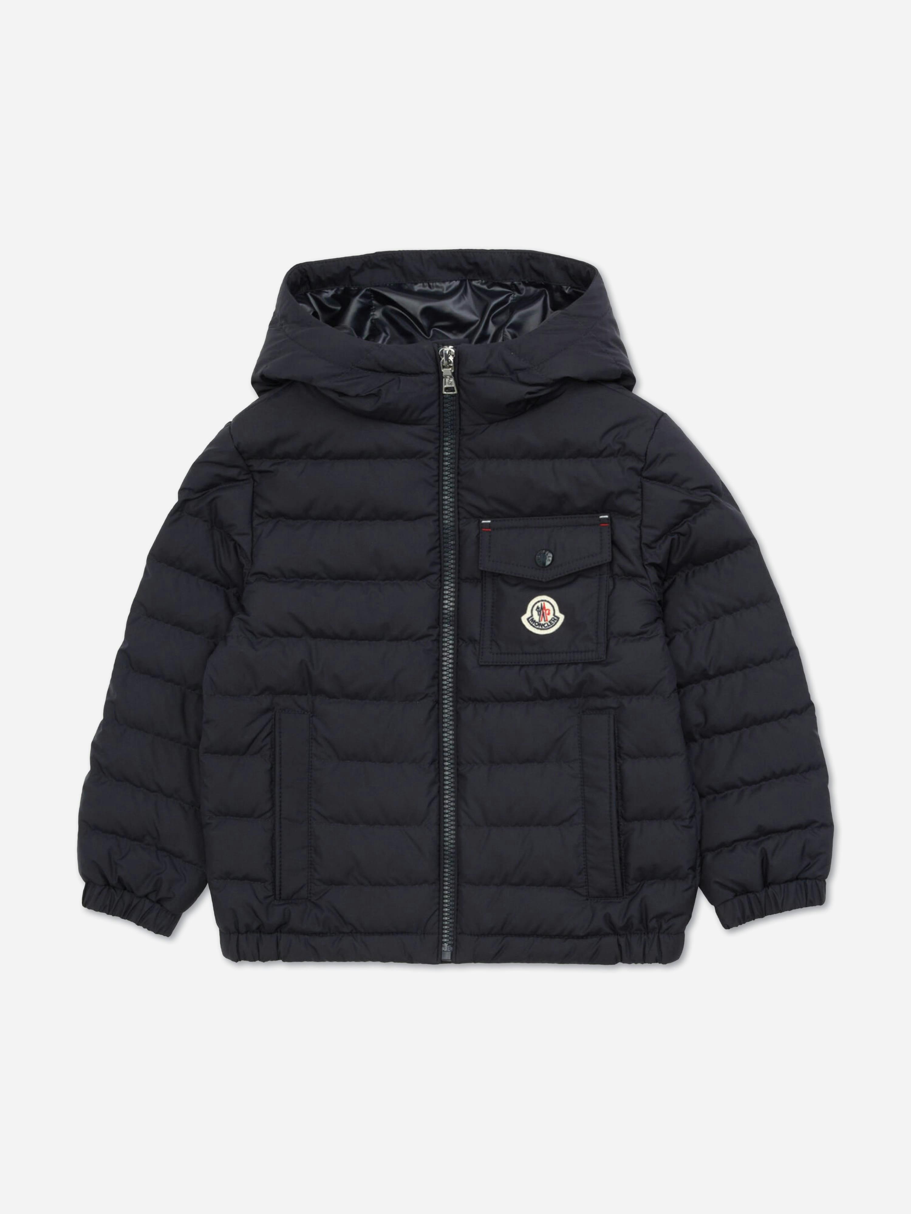 Moncler Enfant Boys Down Padded Quillon Jacket In Navy - Navy - 6 Yrs