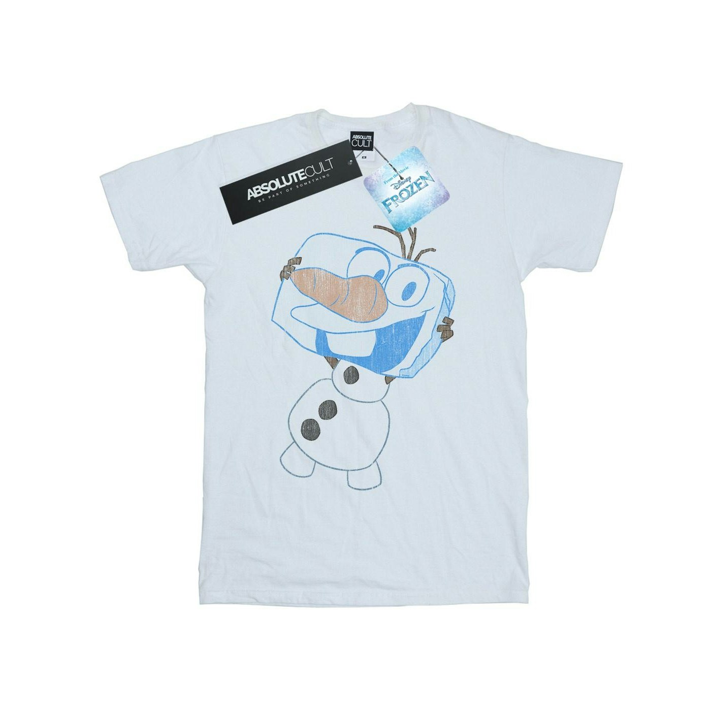 Disney Men's White Frozen Olaf Ice Cube T-Shirt - Xxl