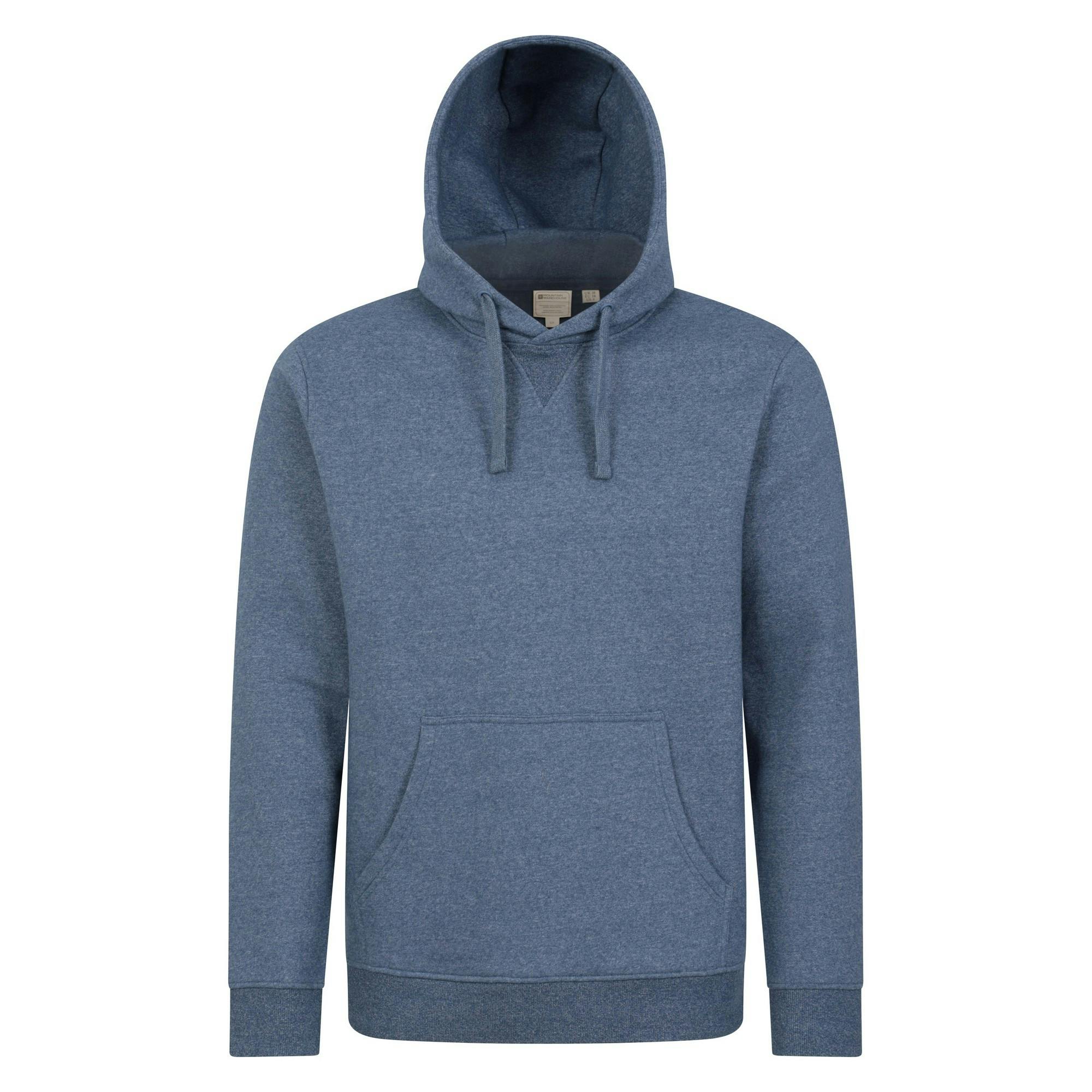 Mountain Warehouse Men's Blue Dorset Plain Hoodie - Xs - 100% Polycotton