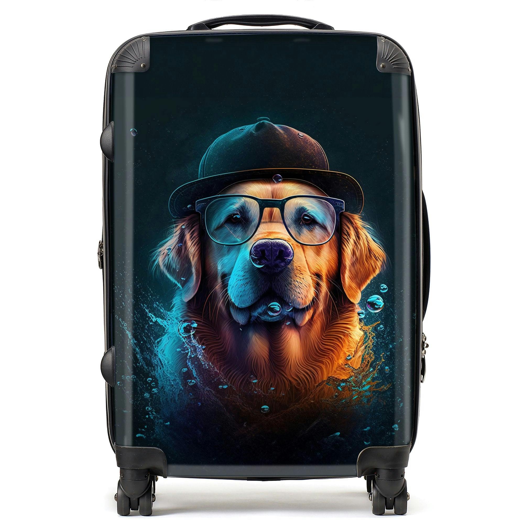 Warren Reed Golden Retriever Dog Splashart Suitcase - Medium