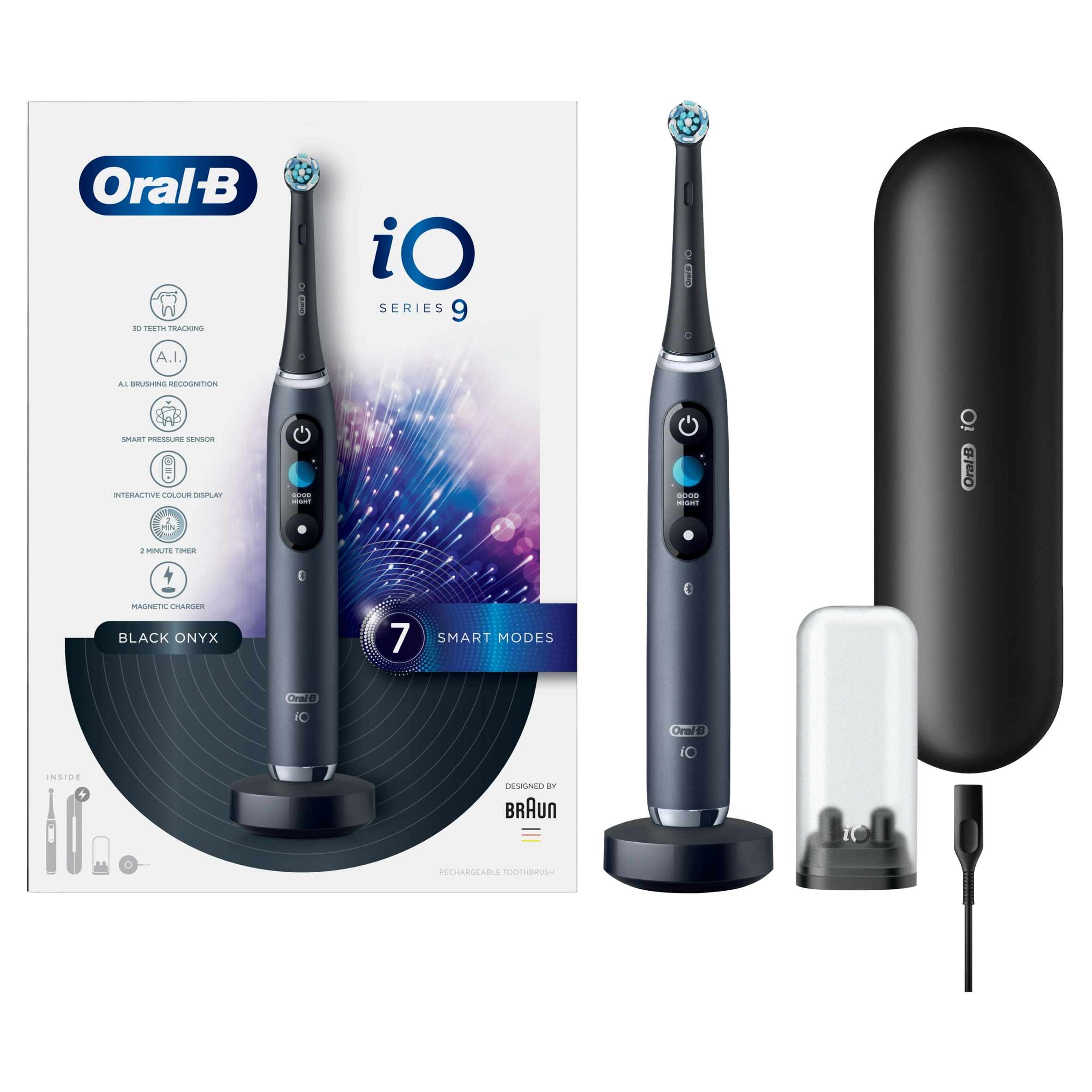 Oral-B Black Io 9 Electric Toothbrush Designed By Braun