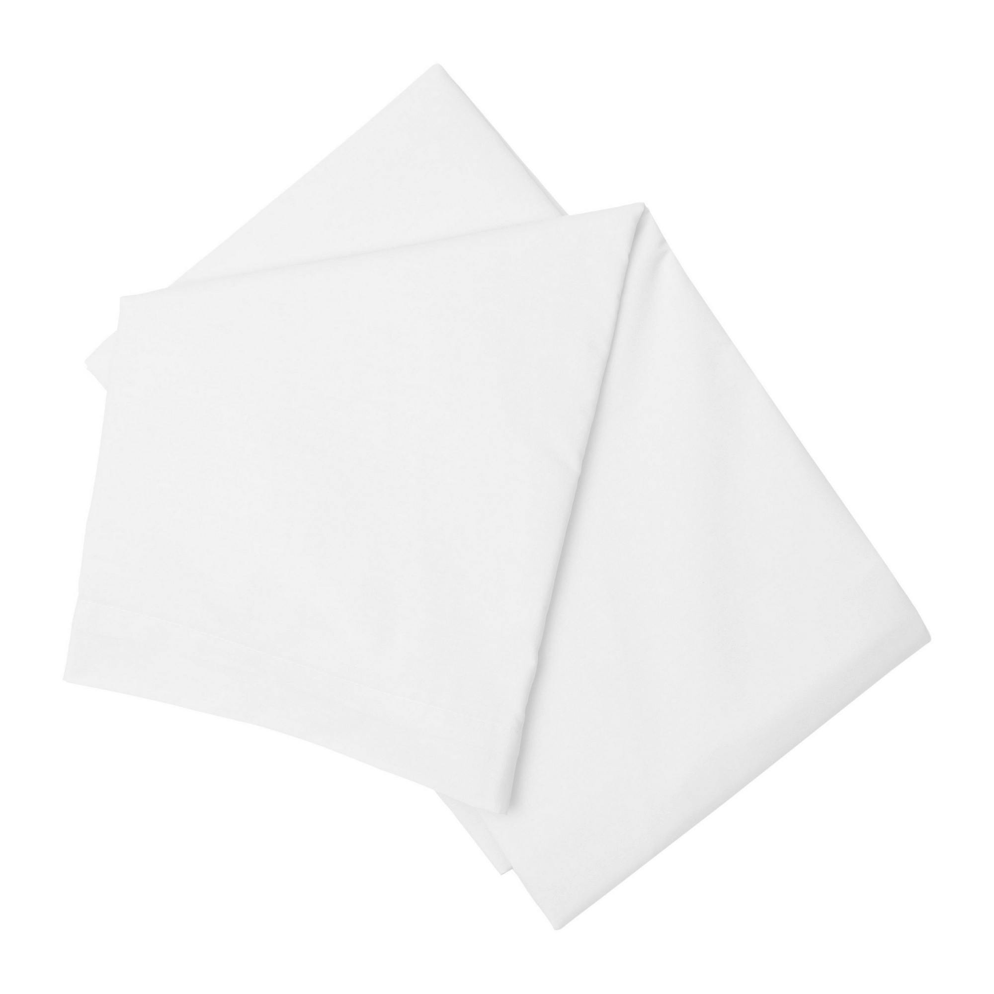 Rackhams White Easycare Percale Flat Sheet - King/Superking - 50% Cotton/50% Polyester