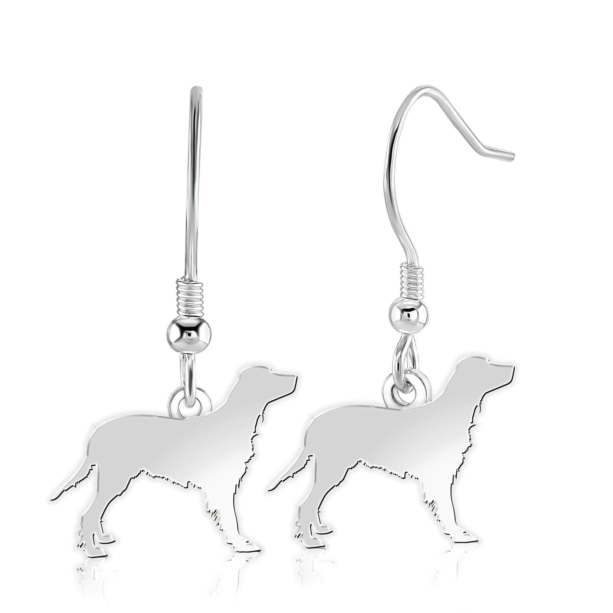 Mylee London Silver Gordon Setter Silhouette Earrings - No - Hook