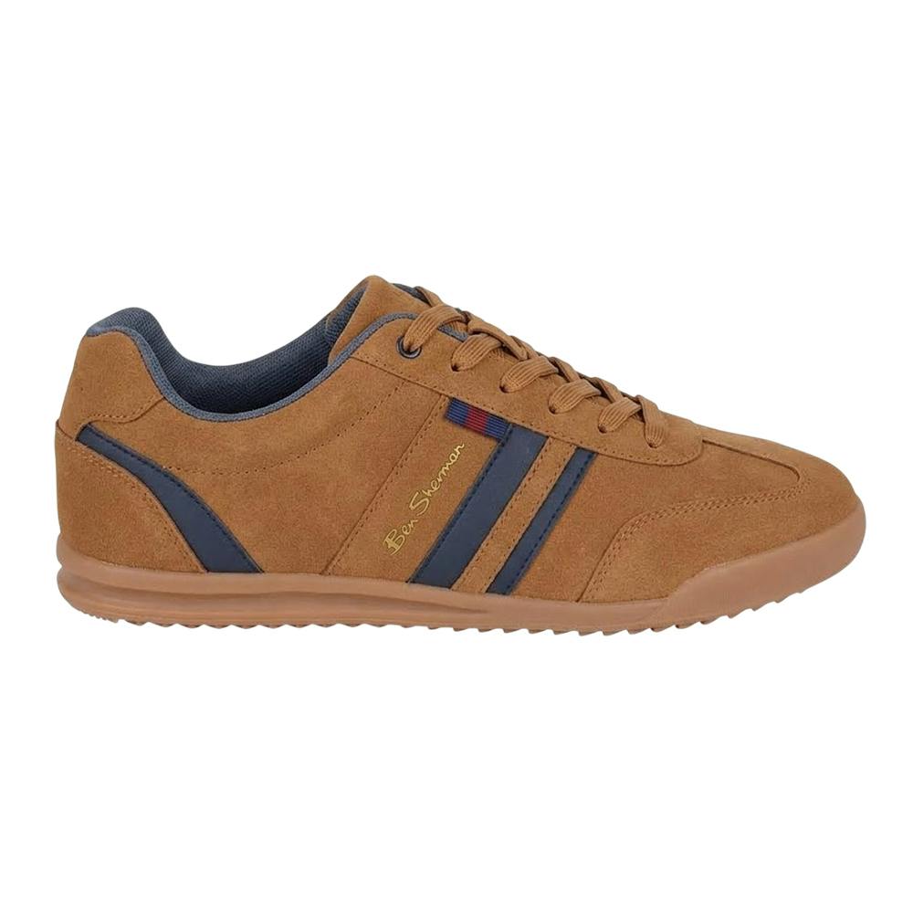 Ben Sherman Men's Feedback Trainers - Tan/Navy - 8 Uk - Tan/Navy - 100% Mixed