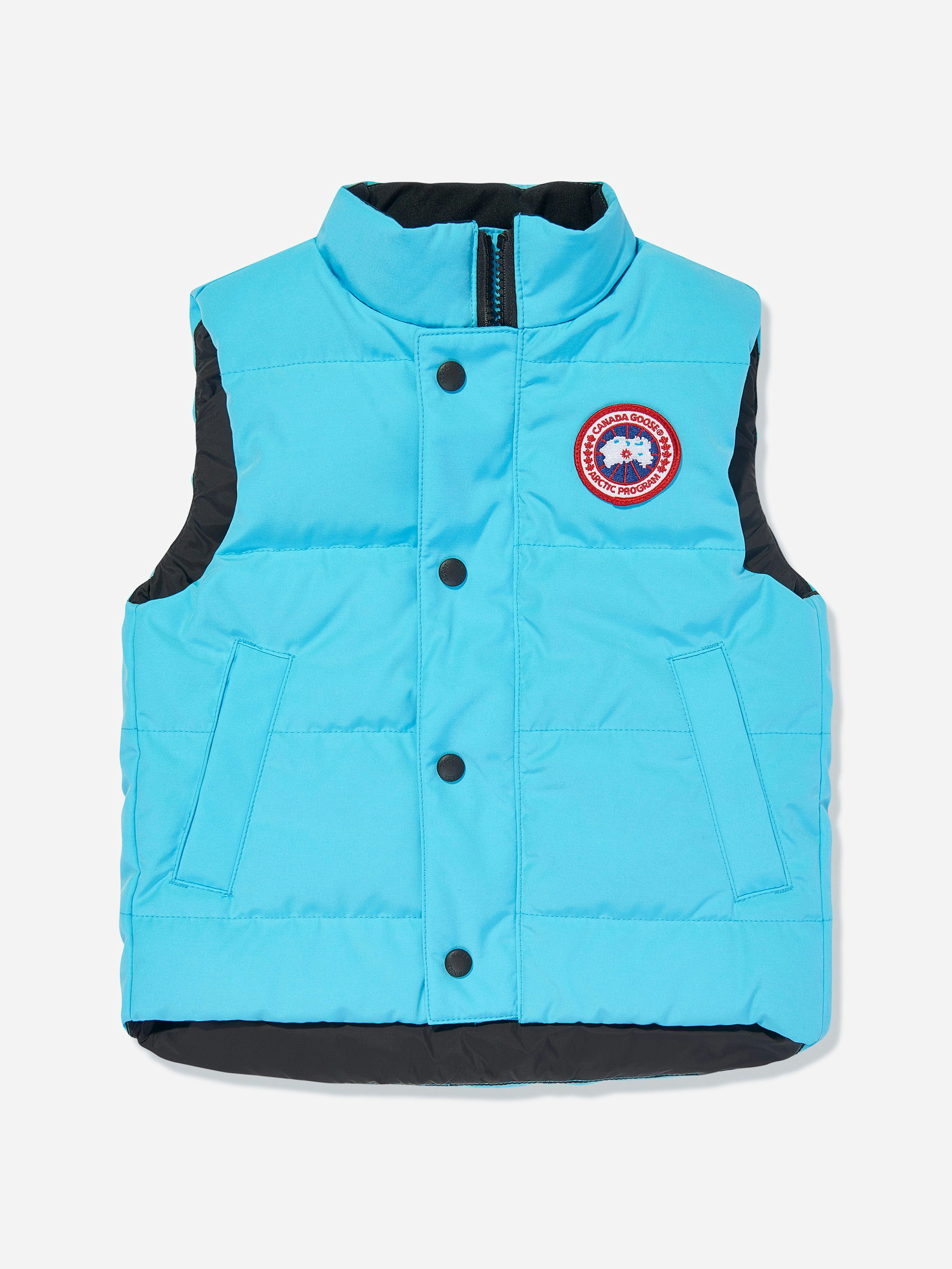 Canada Goose Unisex Kids Blue Kids Down Padded Vanier Gilet In - 6 Yrs