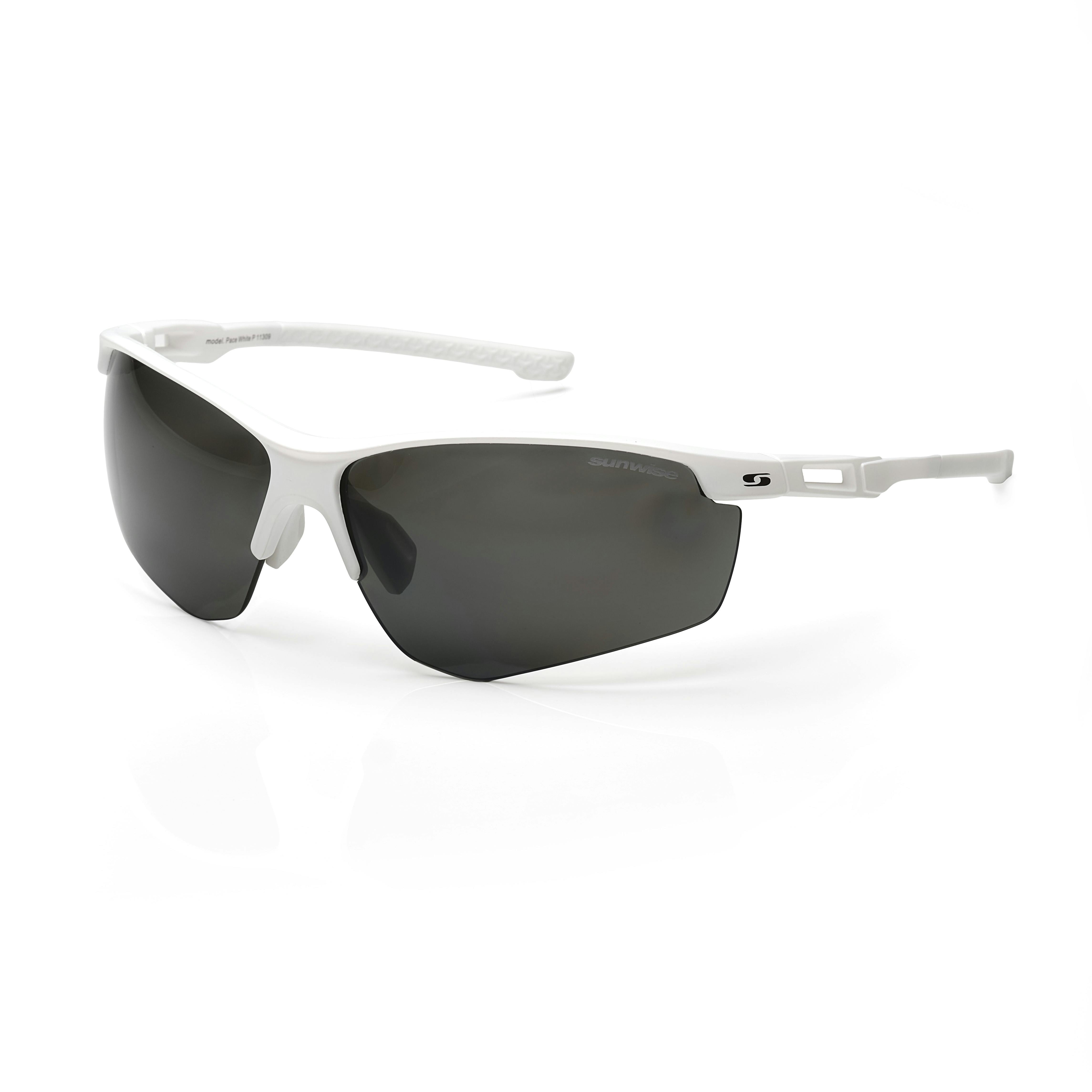 Sunwise White Pace With Polarised Sports Sunglasses