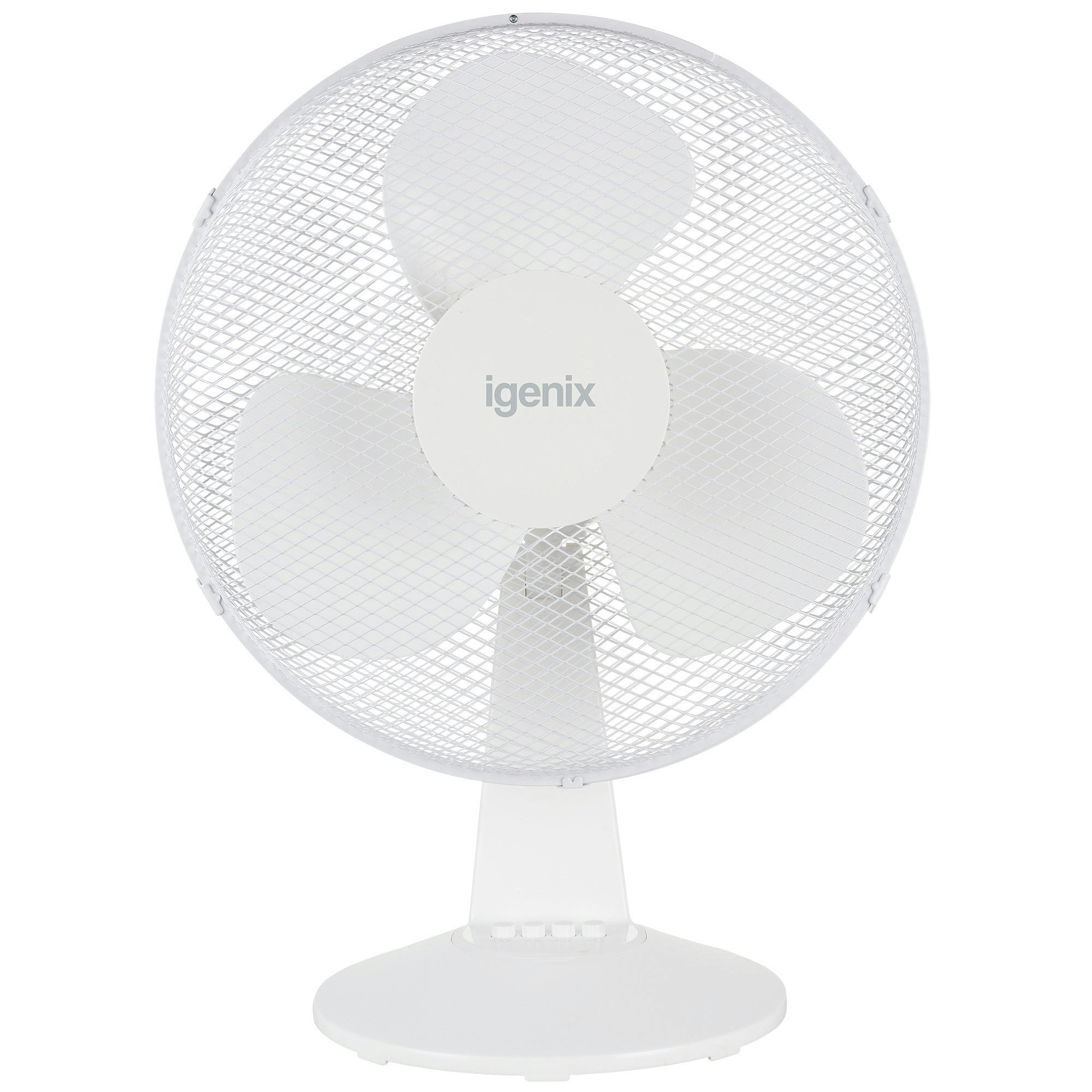 Igenix White 16 Inch Desk Fan, 3 Speeds,