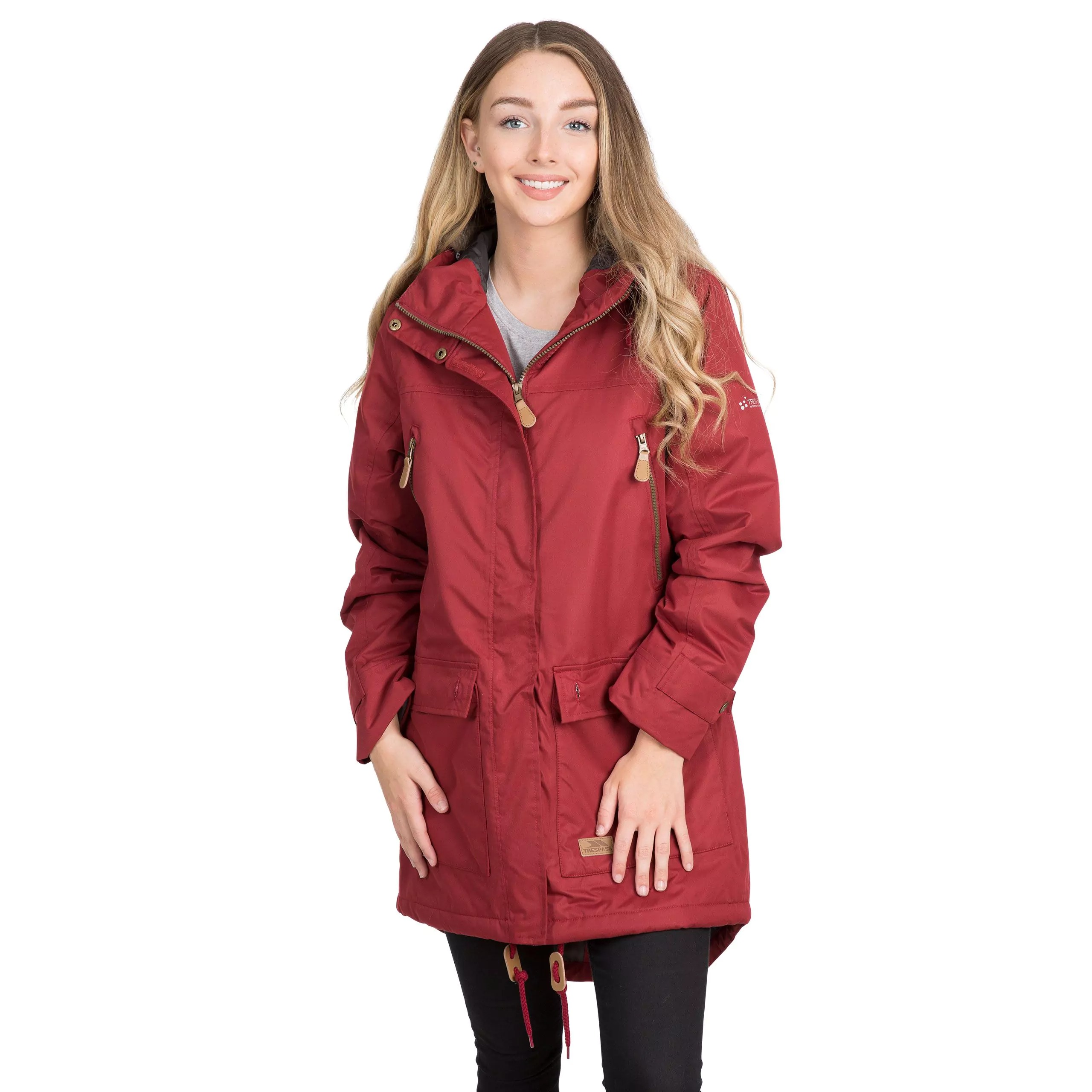 Trespass Women's Clea Waterproof Parka - Merlot - Merlot - Xxs