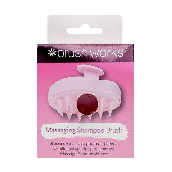 Brushworks Massaging Shampoo Brush (Pink) – Scalp Exfoliator & Hair Care Tool with Soft Silicone Bristles for Removing Build-Up & Stimulating Circulation - Image 7