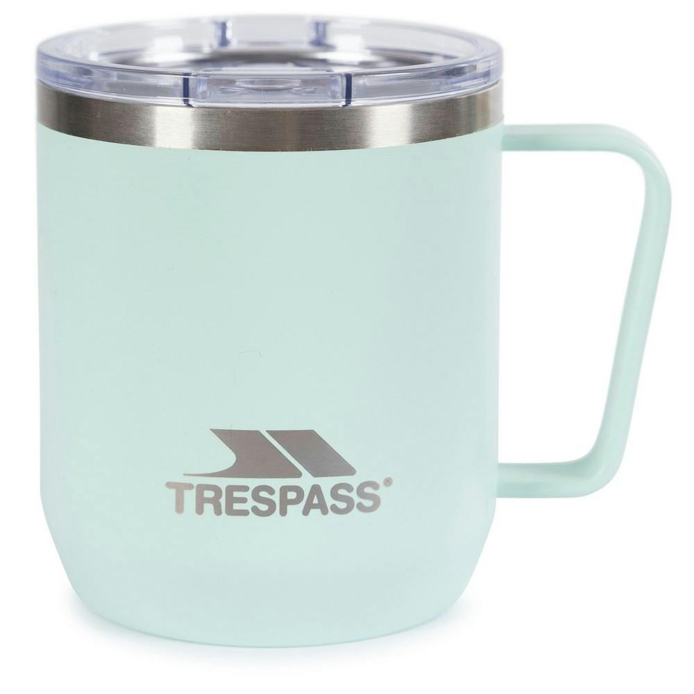 Trespass Nooper Stainless Steel Travel Mug - Teal Mist - One Size - Teal Mist - 90% Plastic/10% Stainless Steel