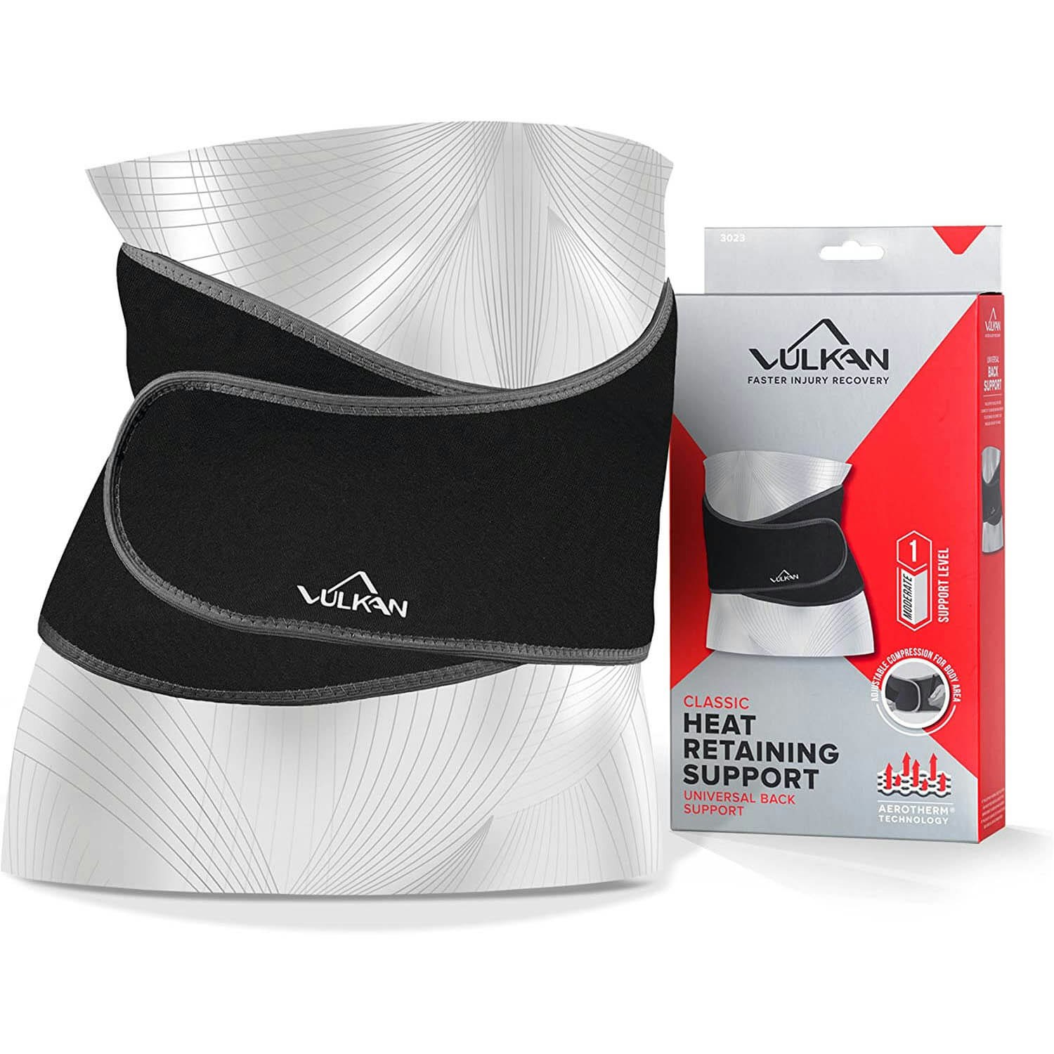 Vulkan Black Classic Universal Back Support