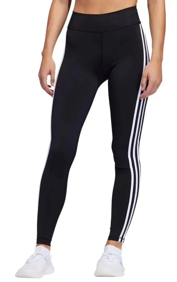 Adidas Women's Black 3 Stripes Pulse Leggings - Xs