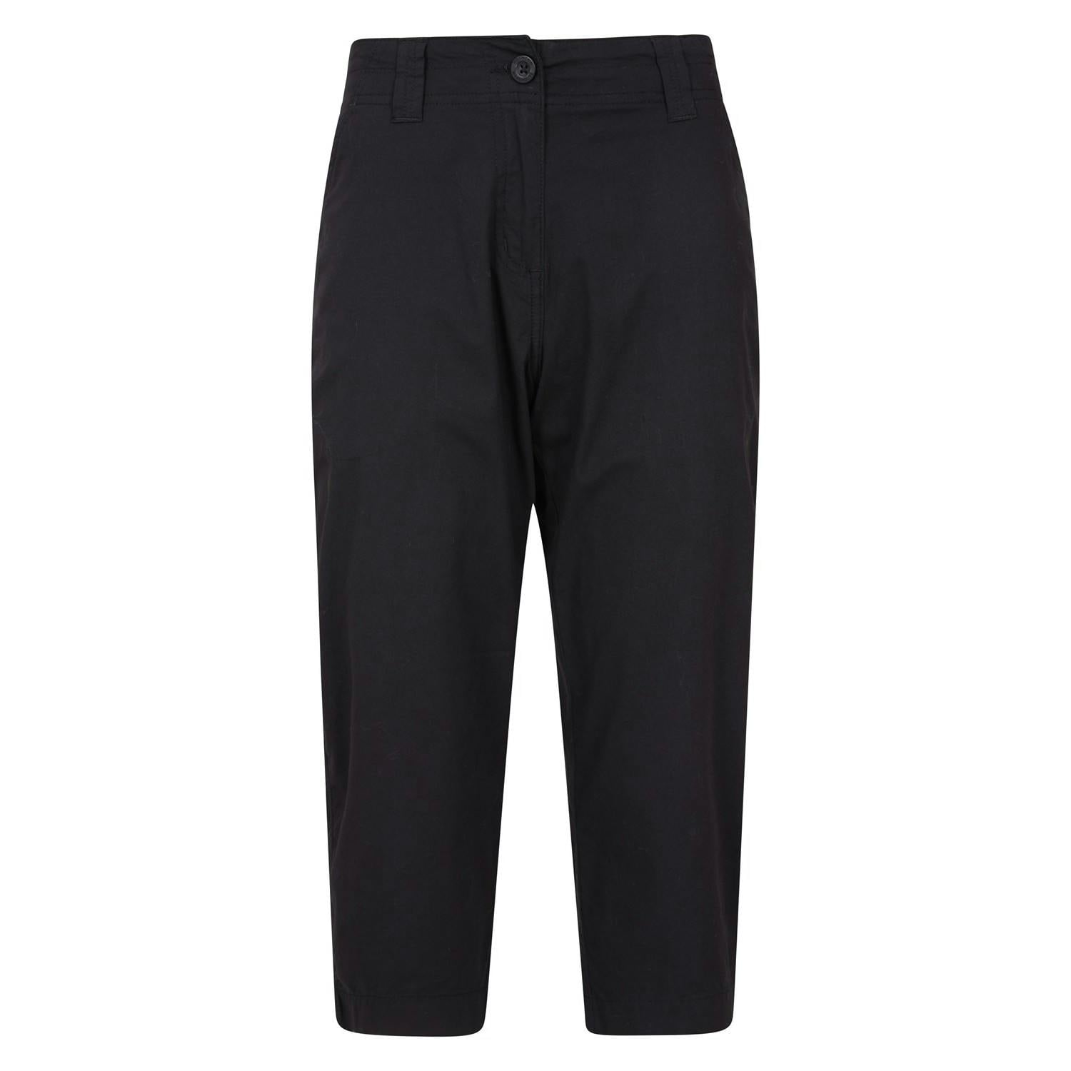 Mountain Warehouse Women's Black Coastal Stretch Capri - 4 Uk - 97% Cotton/3% Elastane