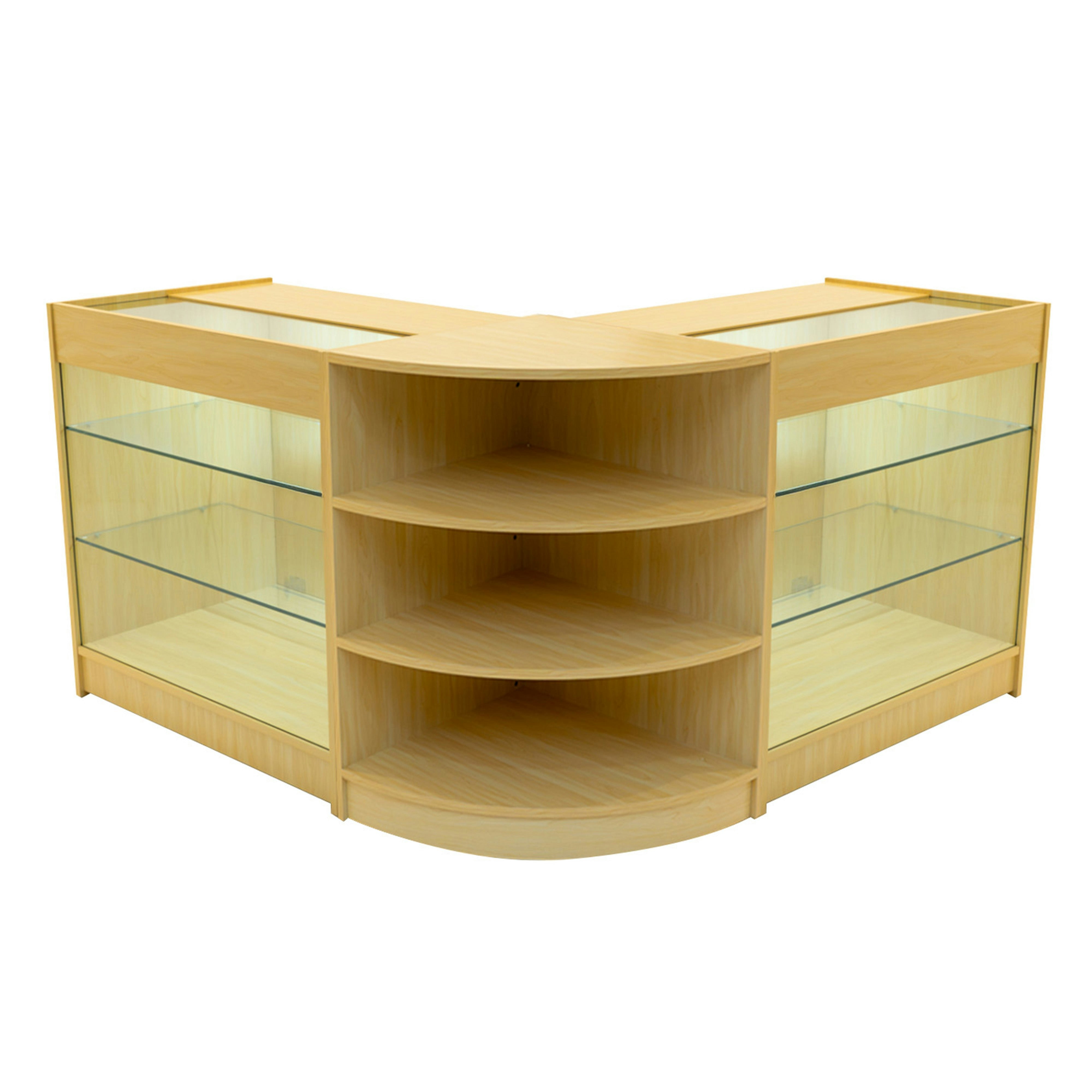 Monstershop White Apollo Led Shop Counter Set Lm60 & 2 X K900 - Maple