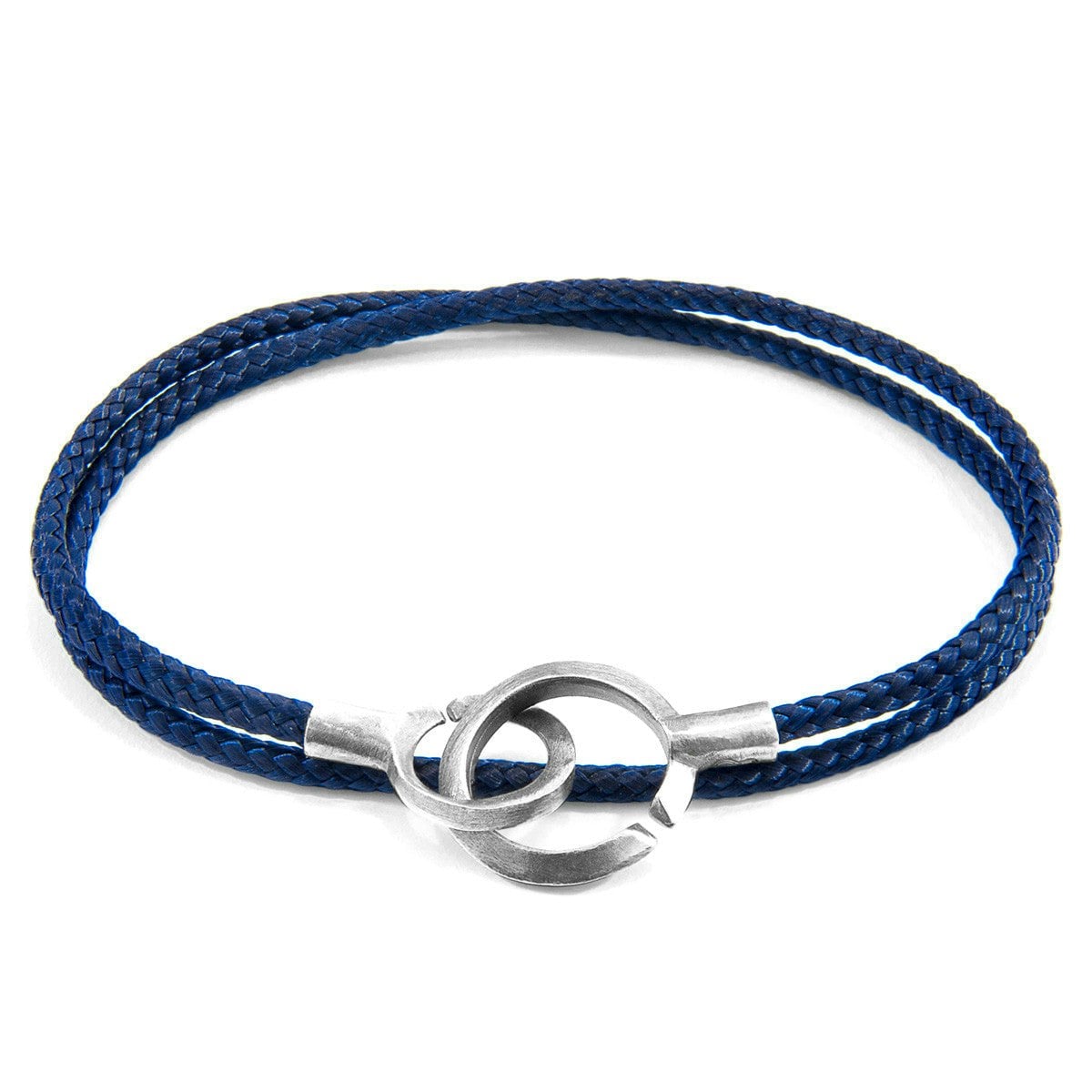 Anchor & Crew Blue/Silver Navy Montrose And Rope Bracelet - S - 19Cm