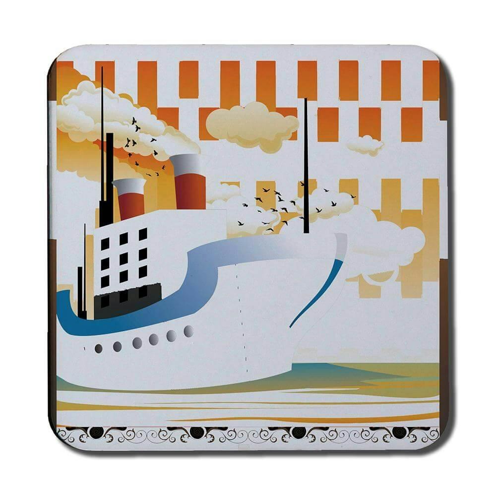 Benjamin Tate Design Art Deco Ship (Coaster)
