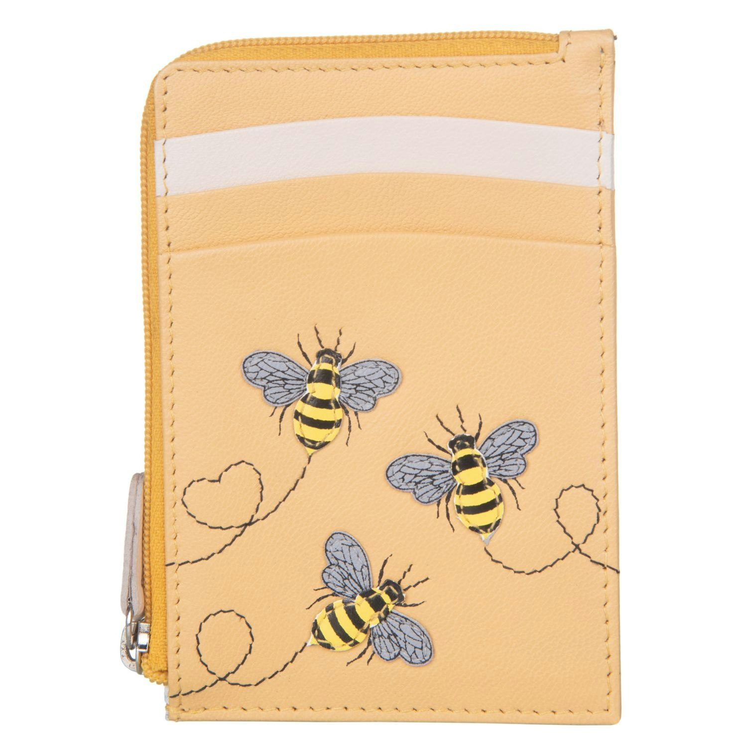 Mala Leather Yellow Suri Bee Coin & Card Rfid Leather Purse
