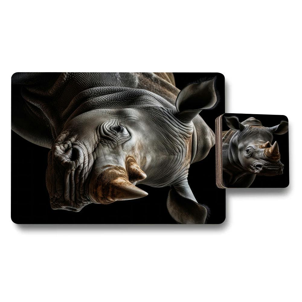 Benjamin Tate Design Set Of 12 Placemats And Coasters With Designer Artwork Wood Bottom