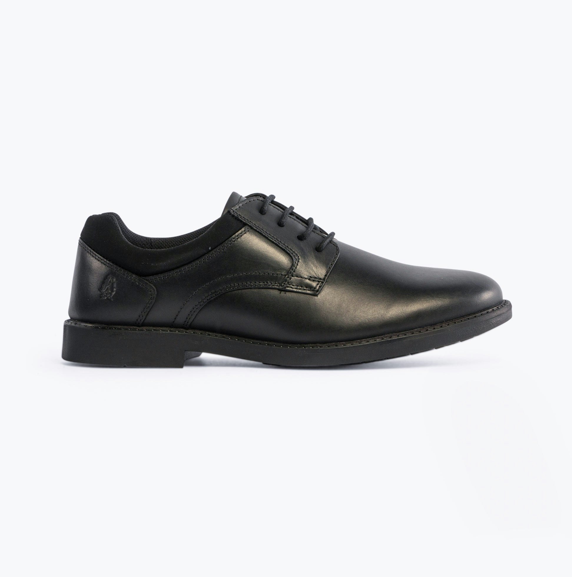 Hush Puppies Boys Black Tommy Leather School Shoes - Uk Size 6 (Teens)
