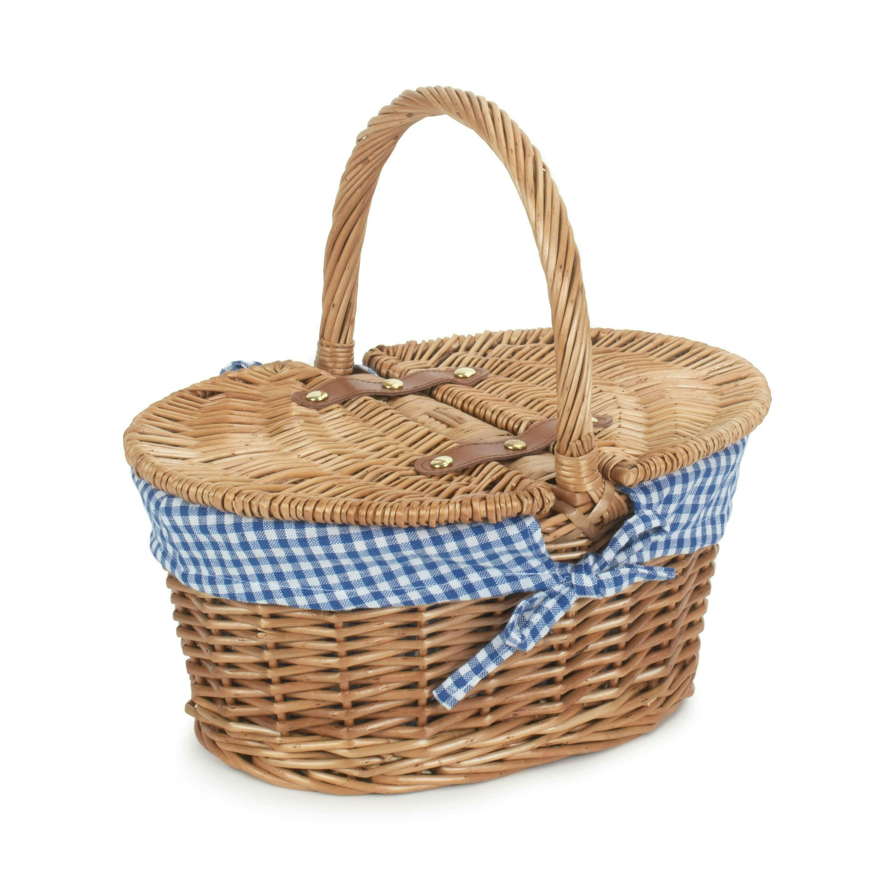 Red Hamper Red/Light/Blue Hamper Childs Steamed Finish Oval Wicker Picnic Basket