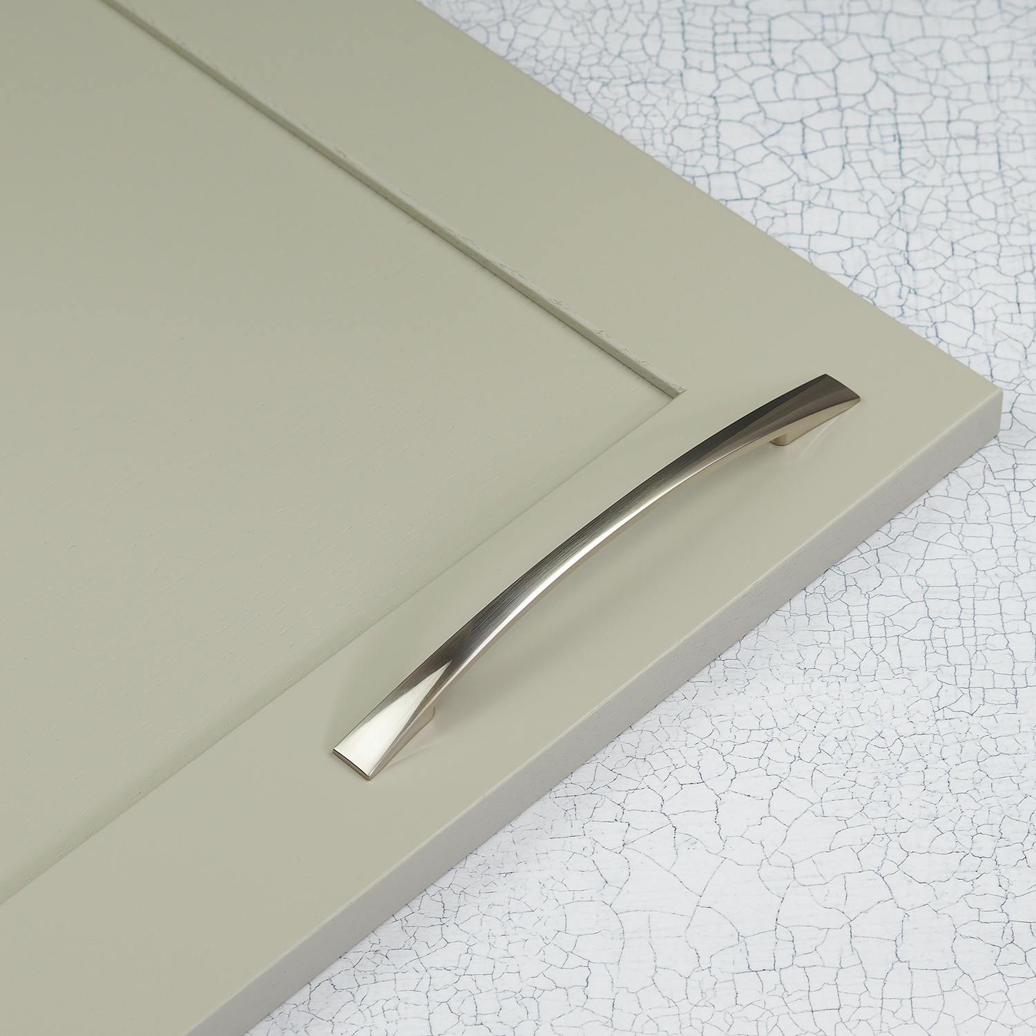 Rackhams Silver/Light Brushed Nickel Bow Handles - 160Mm Handle