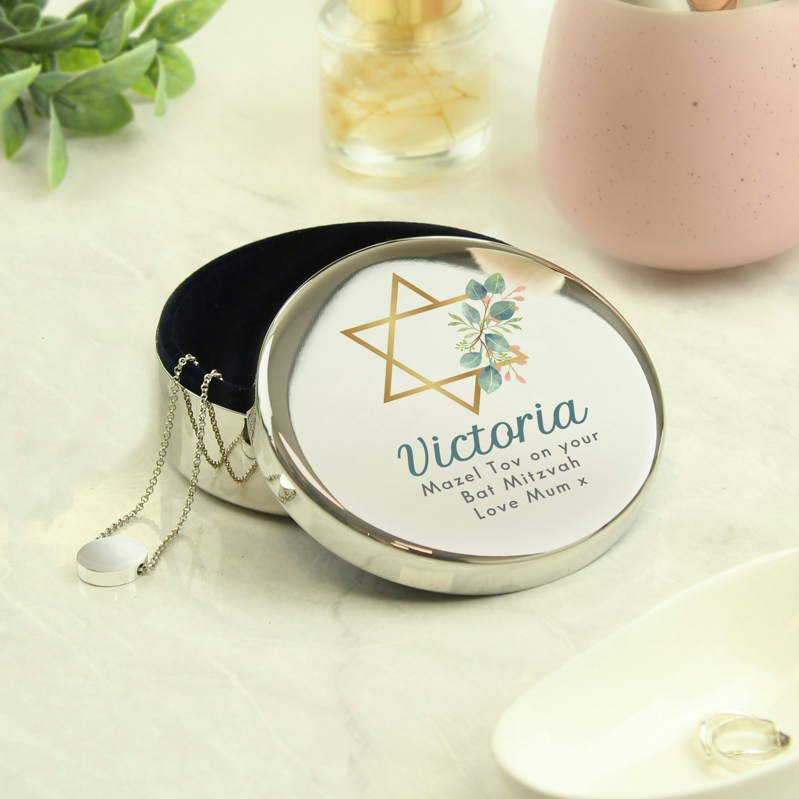 Personalised Memento Company Personalised Bat Mitzvah Round Trinket