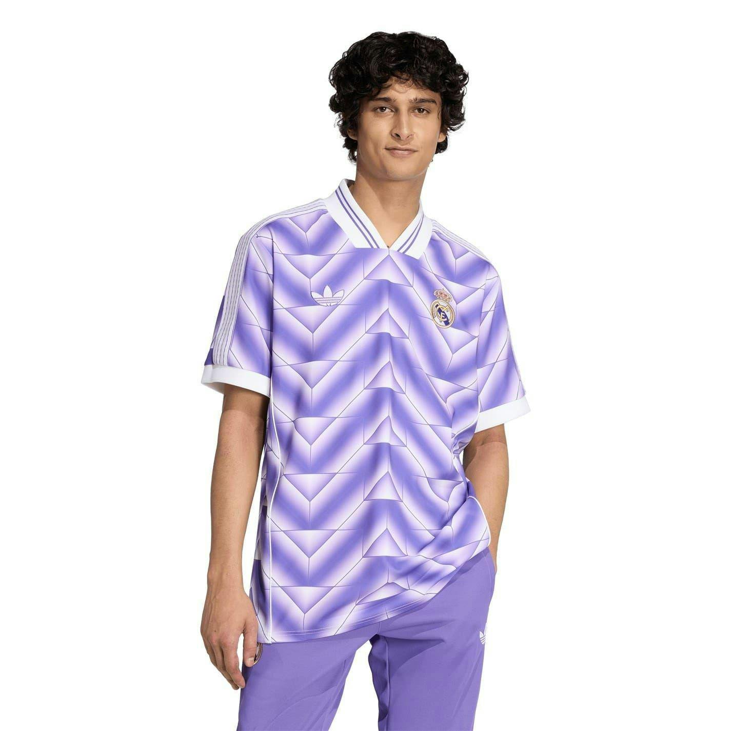 Adidas Men's Purple/White 25/26 Real Madrid Cf Jersey - Xxl - 100% Recycled Polyester