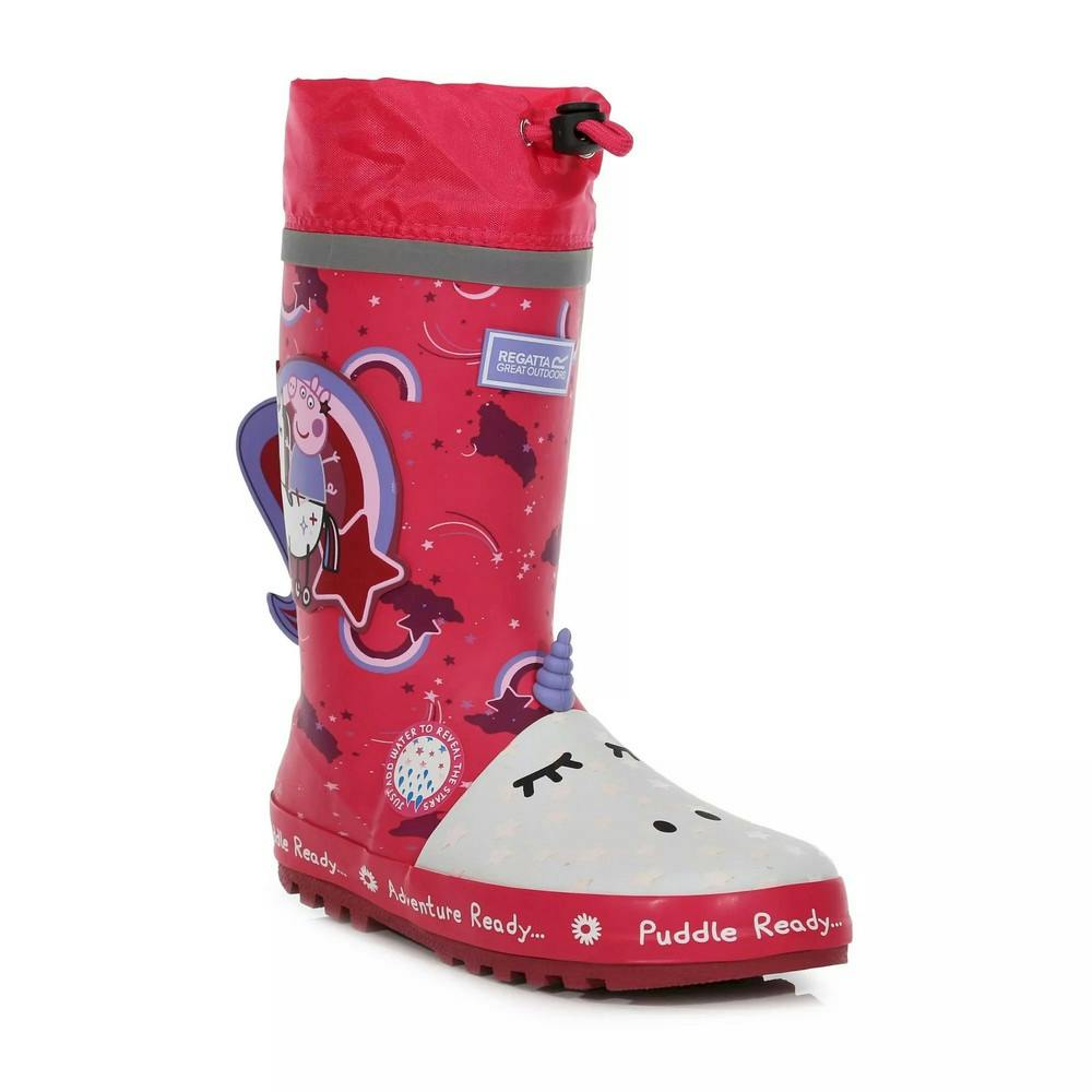 Regatta Childrens/Kids Unicorn Peppa Pig Wellington Boots - Winterberry - 8 Uk Child - Winterberry
