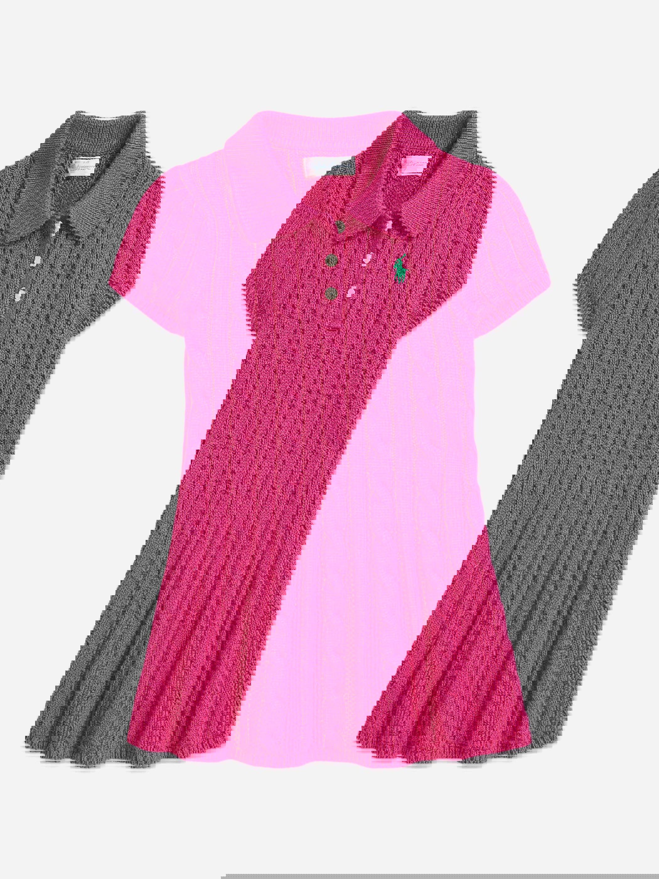 Ralph Lauren Kids Girls Pink Ralph Lauren Baby Classic Cable Day Dress In - 6 Mths